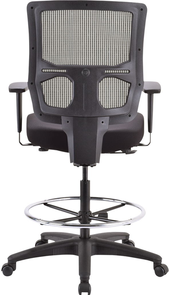 Eurotech APOLLO II Adjustable Height Bar Stool with Backrest - EHS5499 - Perfect for Kitchen Islands, Home Bars & Commercial Use