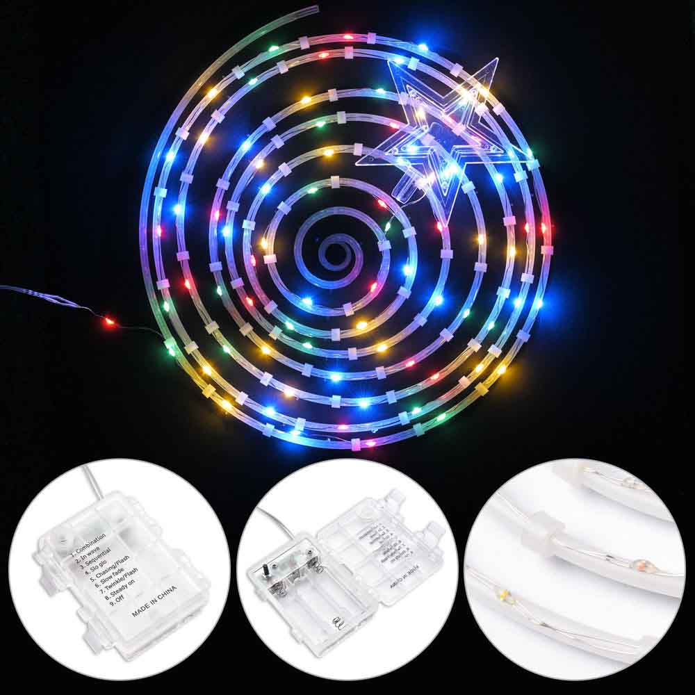 2ft Small Pre-Lit Spiral Christmas Tree with Battery Operation - Perfect for Tabletop Decor, Office, and Home Holiday Display | TheLAShop