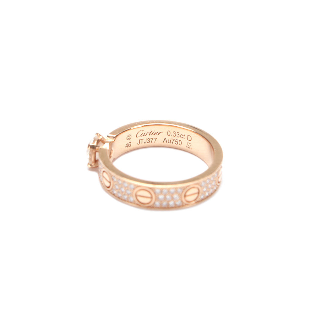 18K White Gold Diamond Pave Love Solitaire Engagement Ring for Women - Perfect for Proposals, Anniversaries & Special Occasions