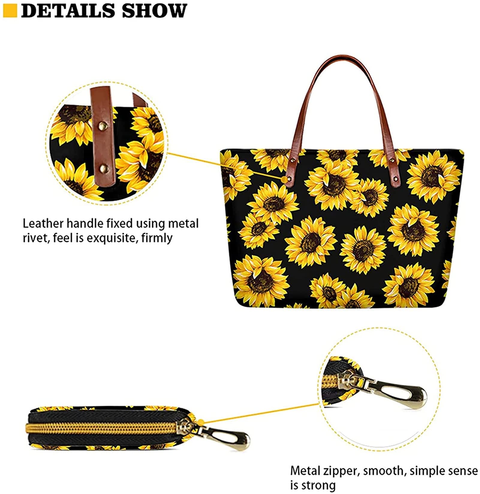 Stylish Large Capacity Crossbody Tote Bag for Women with Matching Wallet Clutch - 2 Piece Set | Perfect for Work, Travel & Everyday Use