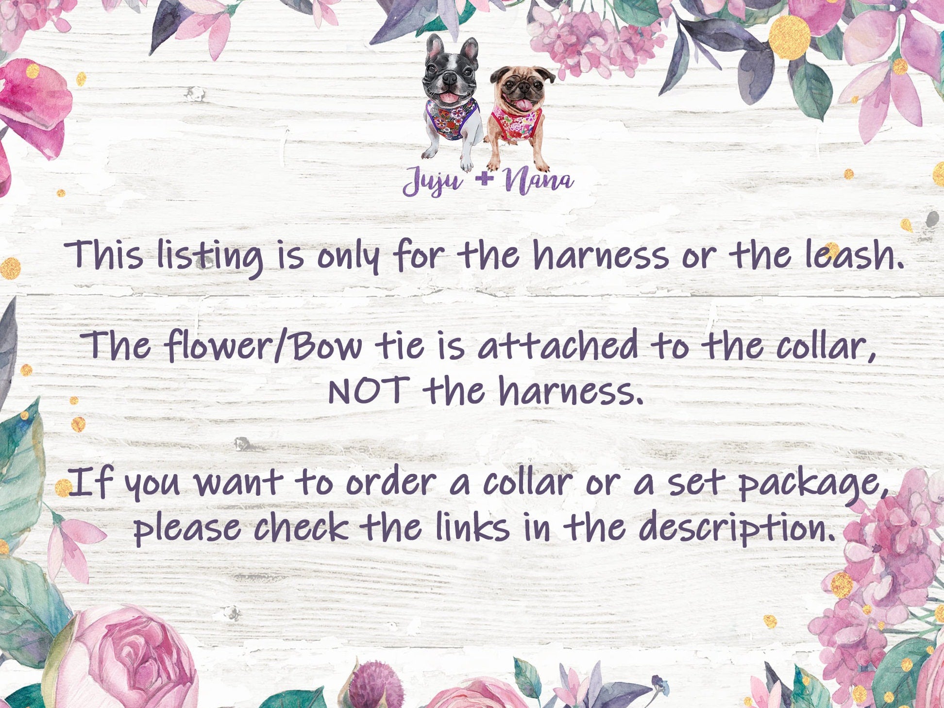 Japanese Kimono Dog Harness with Tropical Flowers & Pink Trim - Stylish Pet Costume for Small Dogs, Perfect for Halloween, Cosplay & Photo Shoots
