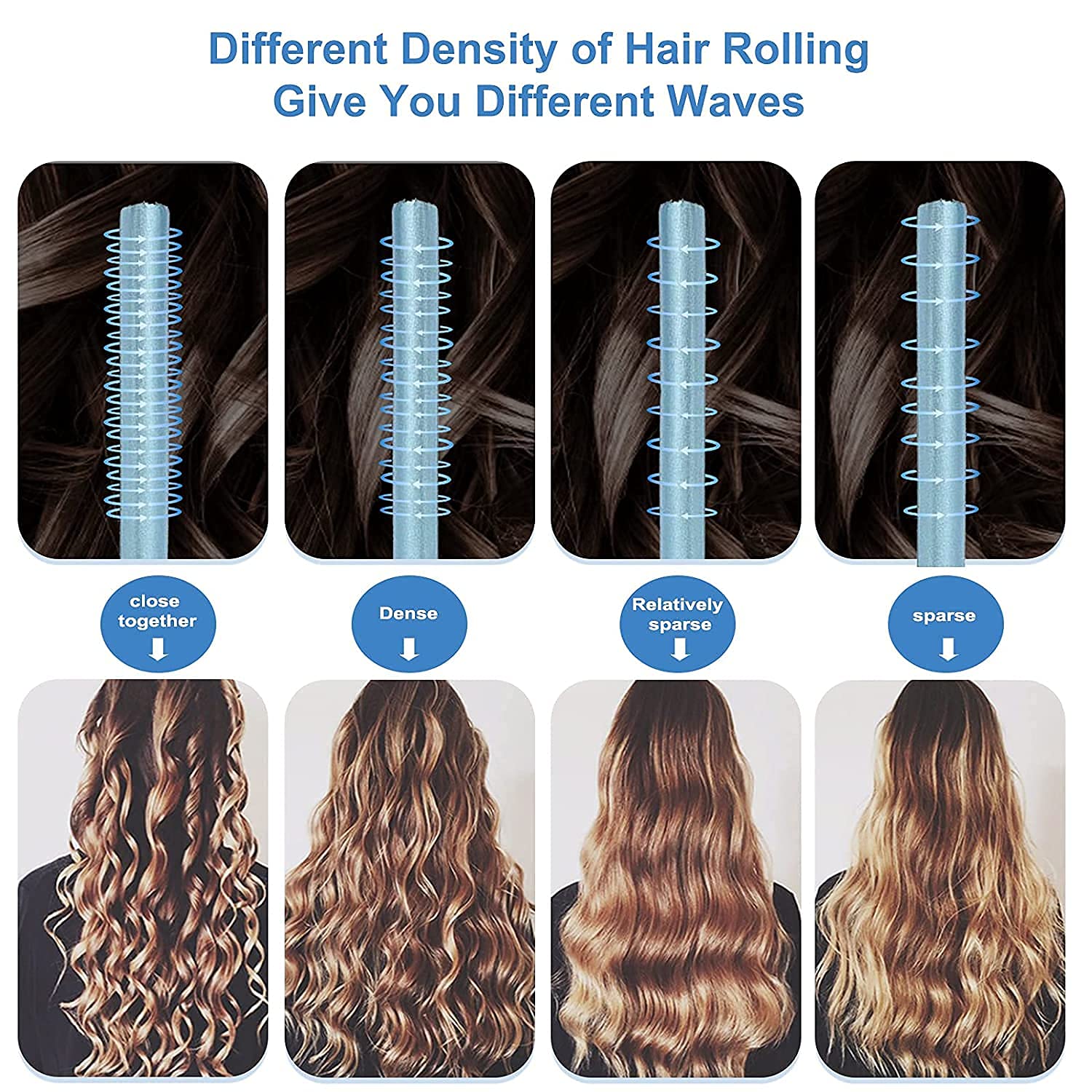 QNEEK Heatless Curling Rod Headband for Women - No Heat Silk Hair Rollers with Clips & Scrunchies | DIY Overnight Curling Kit for Soft Waves | Perfect for Sleeping, Travel & Natural Hairstyling