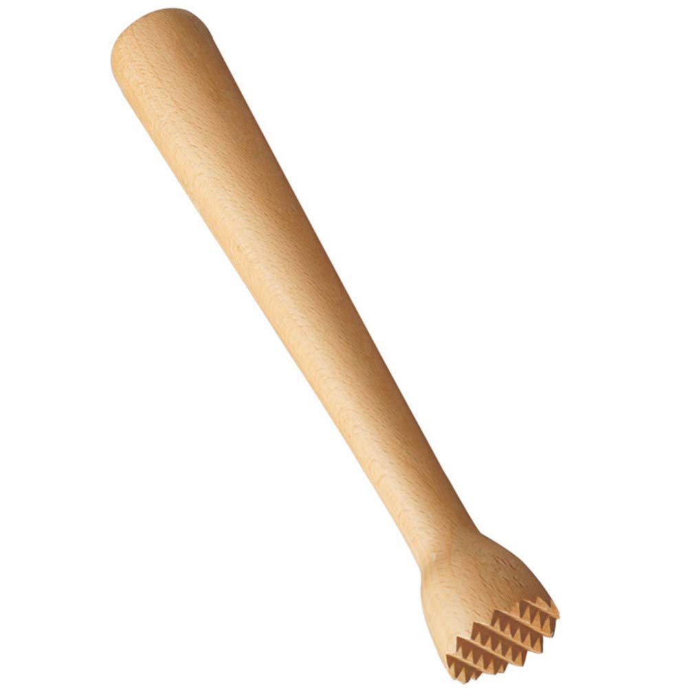 Professional Beech Wood Cocktail Muddler - Multi-Purpose Mixing Rod for Mojito, Ice Hammer, Fruit Crusher & Milk Tea Stirring - Perfect for Bartending, Home Bars, Cocktail Making & Kitchen Use