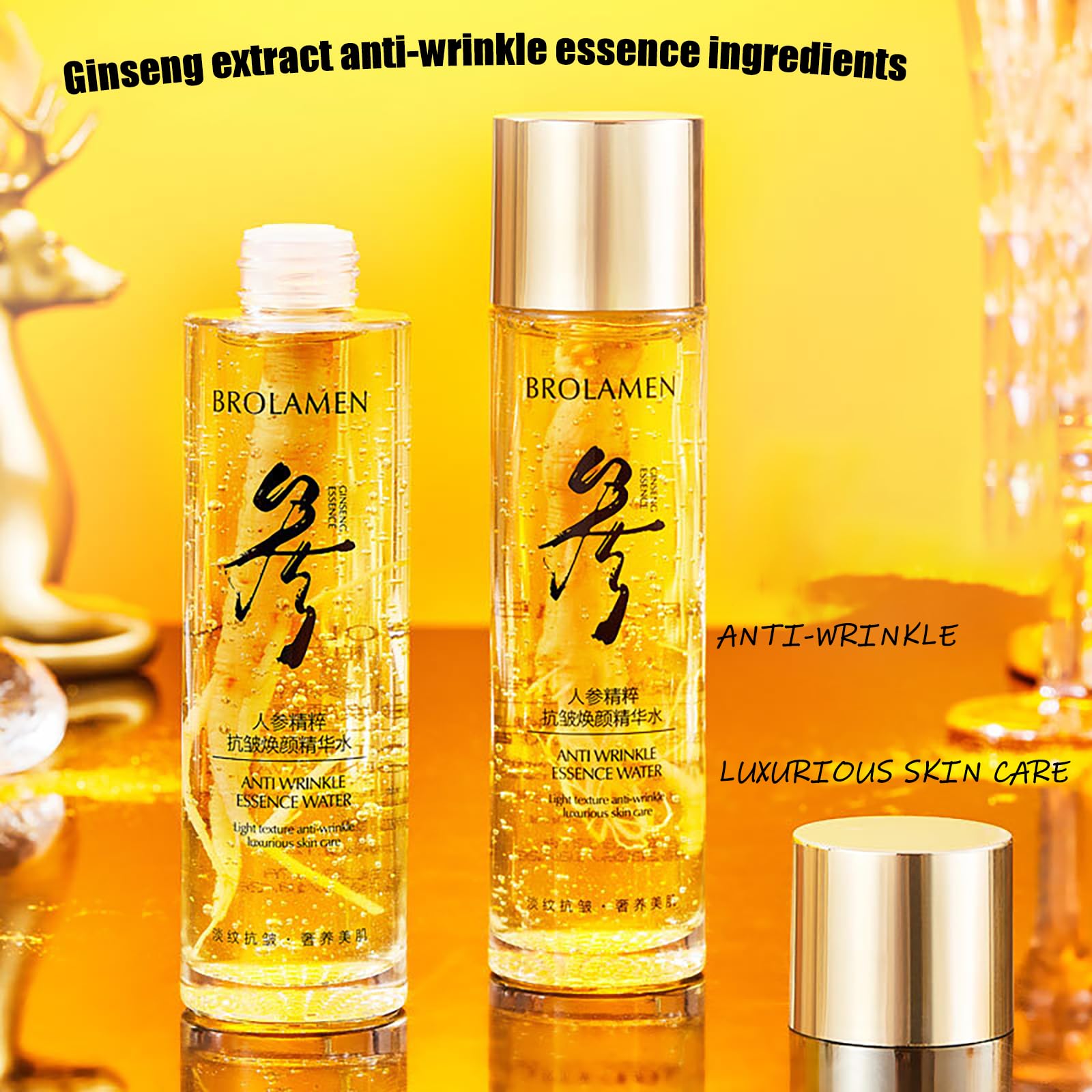 Premium Korean Red Ginseng Extract Serum - Anti-Aging Face Treatment with Ginseng Peptide for Wrinkle Reduction & Skin Firming | Collagen Boosting Essence Oil to Combat Sagging & Fine Lines (1 Bottle) - Perfect for Nighttime Skincare Routine & Mature Skin Care Regimen