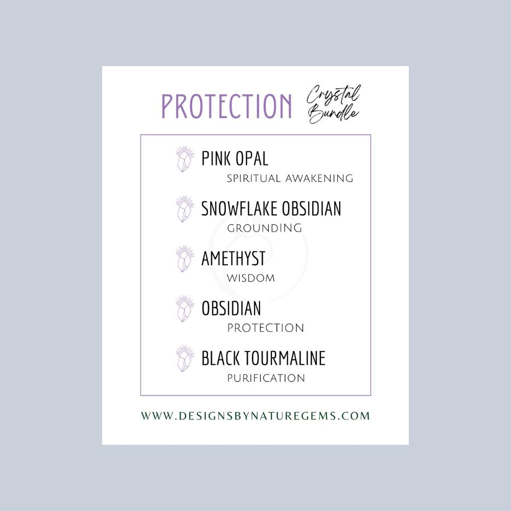 Natural Protection Crystals Bundle Set - Healing Stones for Energy Cleansing, Chakra Balancing & Spiritual Growth | Perfect for Meditation, Home Decor & Gift Giving