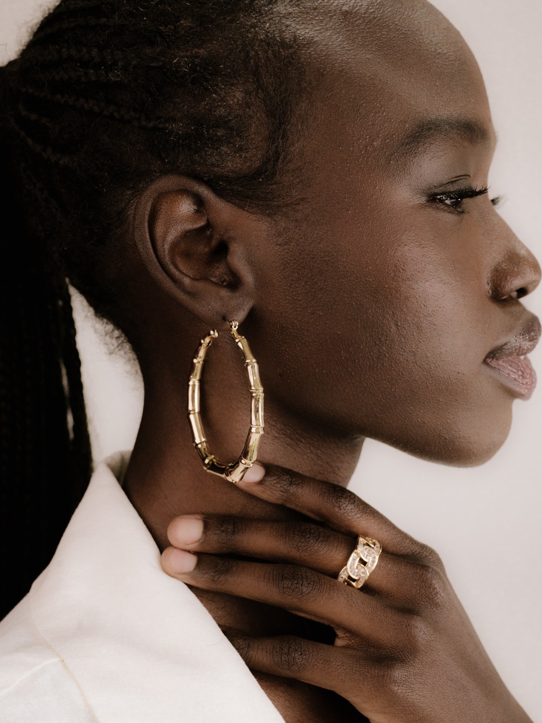 Stylish Bamboo Hoop Earrings for Women - Lightweight & Hypoallergenic Jewelry - Perfect for Everyday Wear, Boho Fashion & Gift Giving