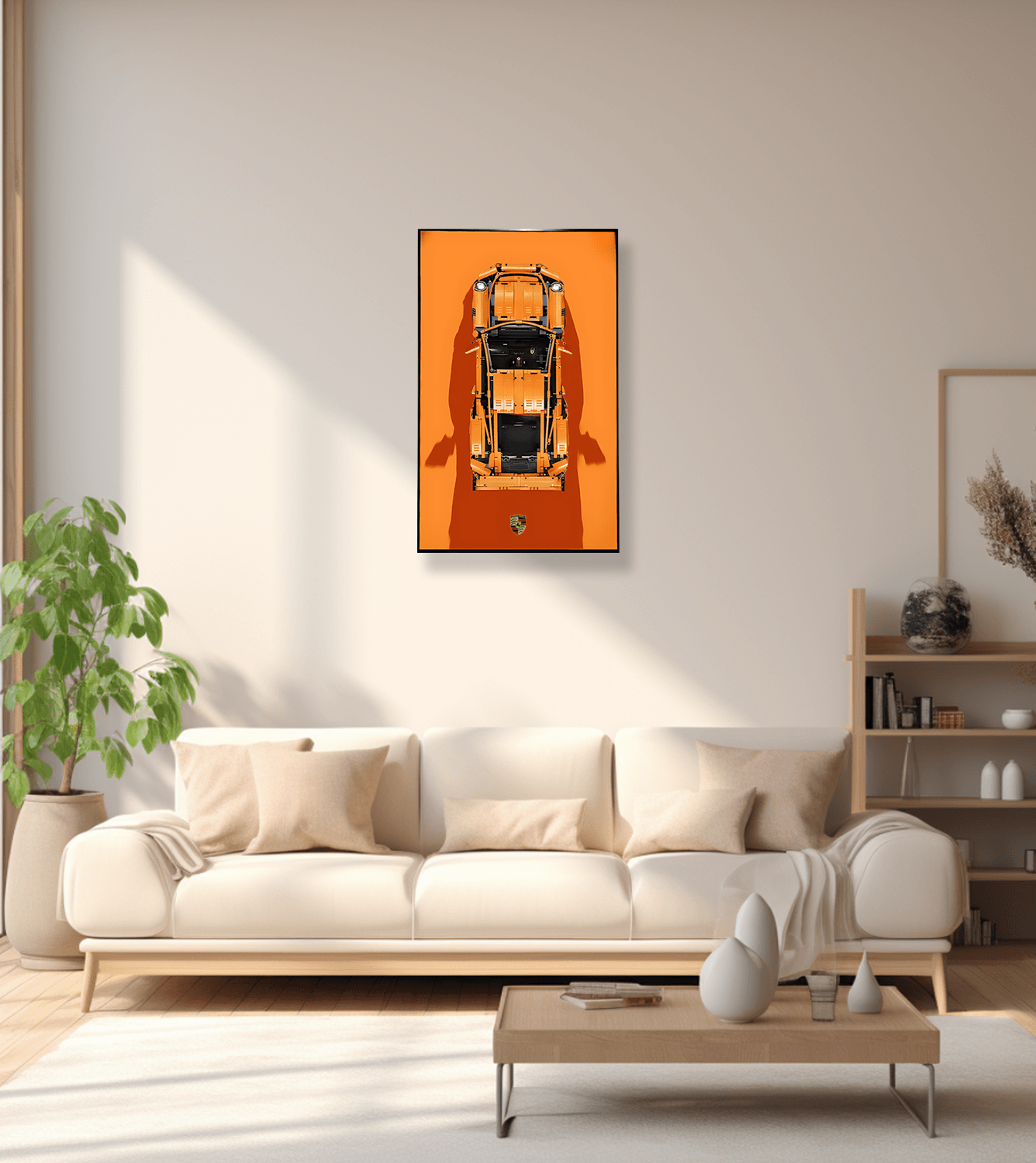 Lego Porsche 911 RSR & GT3 RS Wall Mount Display Stand - Secure Hanging Shelf for Lego Car Models - Perfect for Bedroom, Office, or Game Room Decor