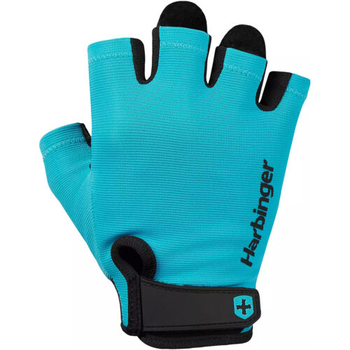 Harbinger Unisex Power Gloves 2.0 - Weightlifting & Gym Training Gloves for Men & Women - Aqua Color - Perfect for CrossFit, Powerlifting & Strength Training