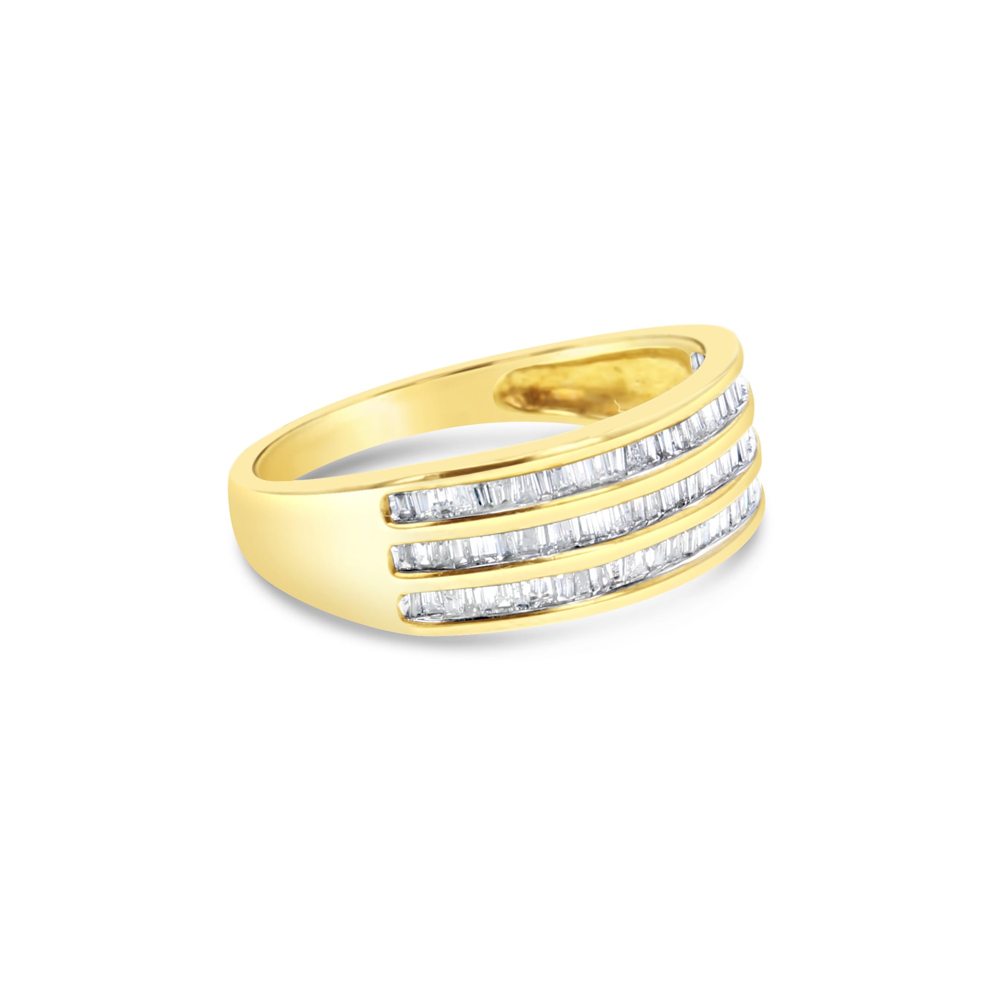 0.50cttw Baguette Diamond Wedding Band in 10K Yellow Gold - Elegant Bridal Jewelry for Weddings & Anniversaries