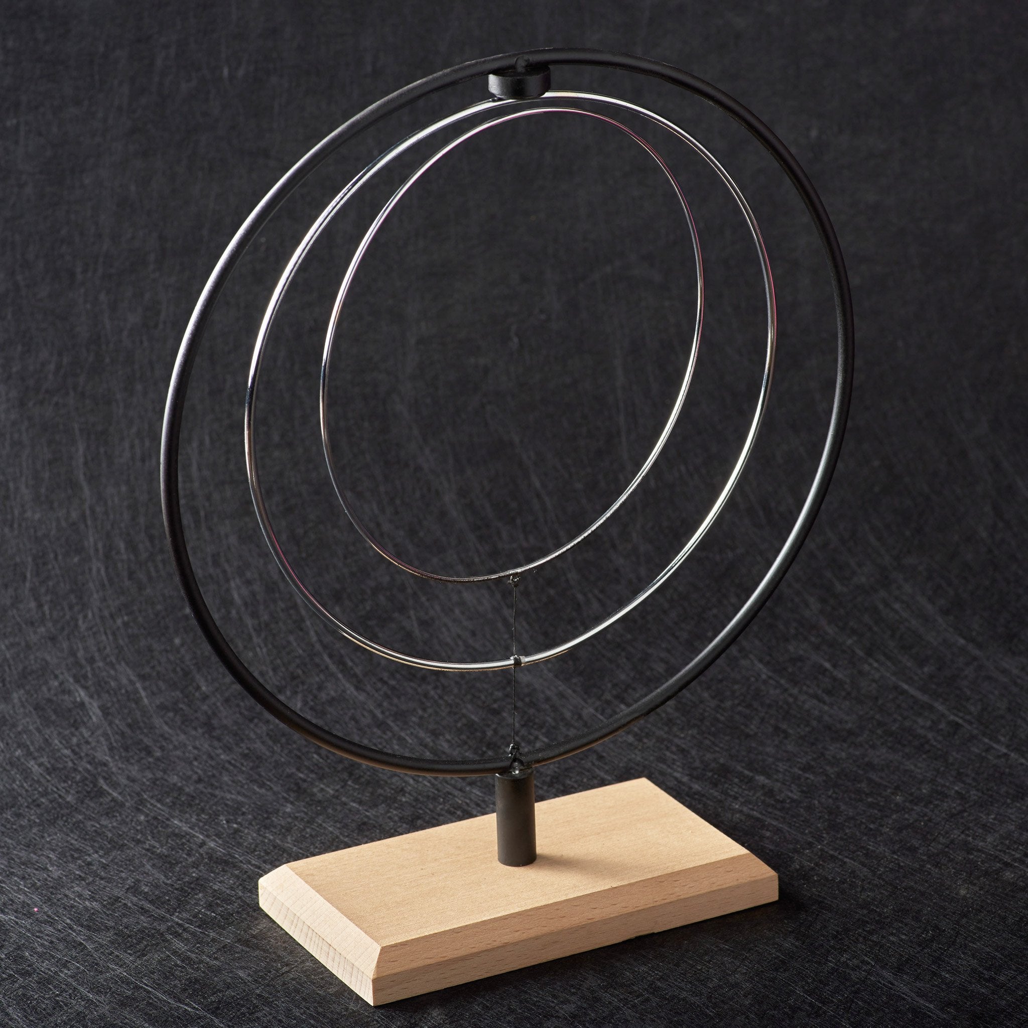 Geek Culture Kinetic Hoop Sculpture - Unique Desk Decor for Office & Home - Perfect Gift for Tech Lovers & Science Enthusiasts