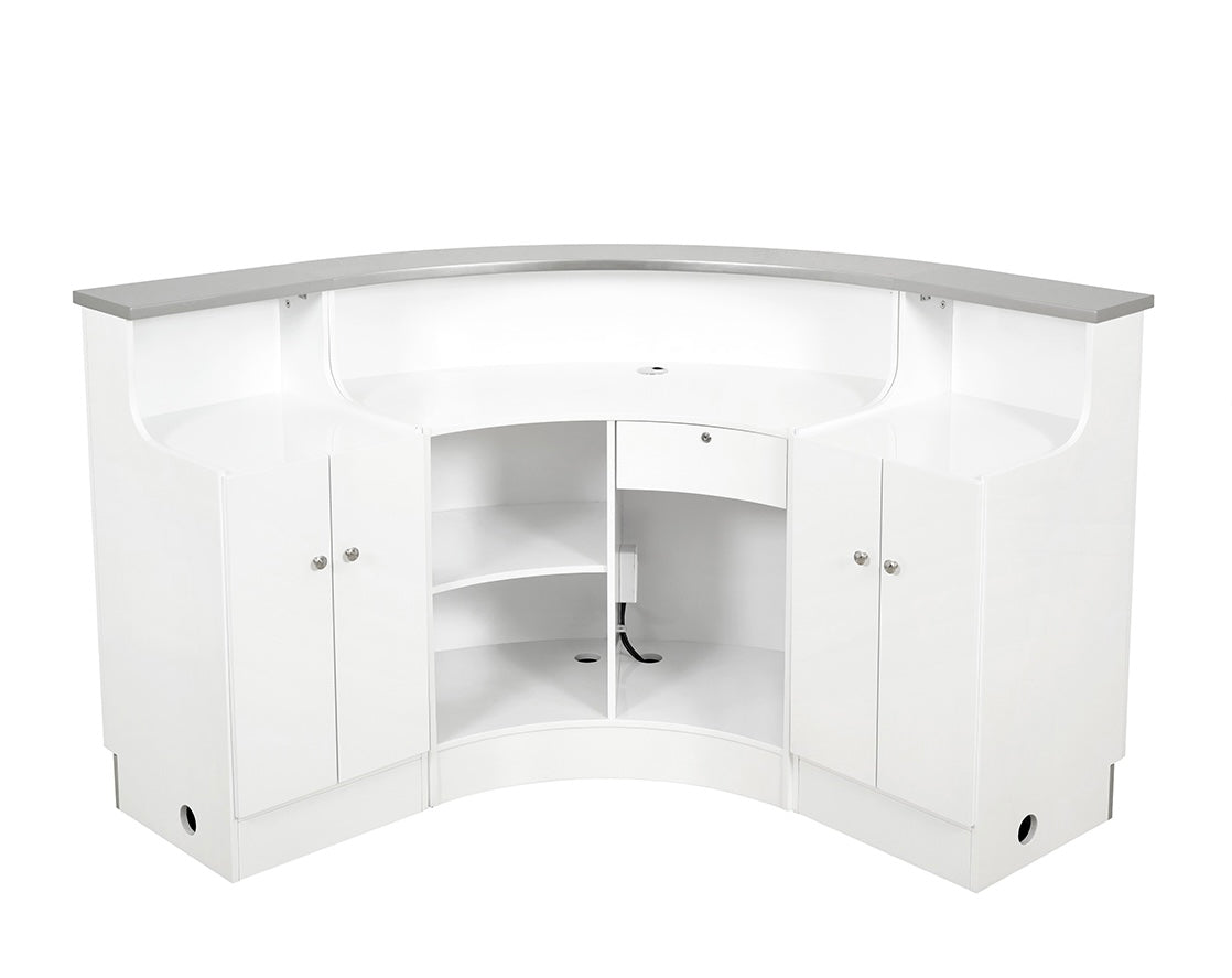 Janus Prime Package 3 - Modern LED Illuminated Reception Desk with Storage | Sleek Office Furniture for Hotels, Corporate Lobbies & Professional Workspaces