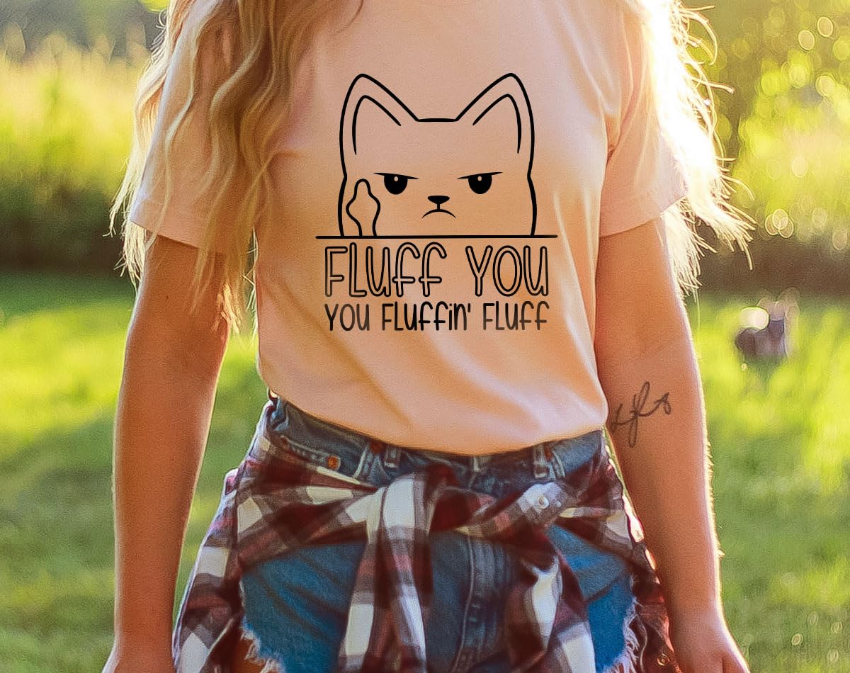 Cute Cat Lover T-Shirt - Fluffy Gift for Cat Parents - Funny Cat Tee for Casual Wear