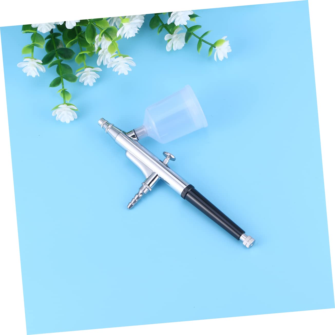 DOITOOL Professional 0.3mm Silver Airbrush Kit for Nail Art, Cake Decorating & Temporary Tattoos - Gravity Feed Air Brush Pen Set - Perfect for DIY Crafts, Body Painting & Food Design