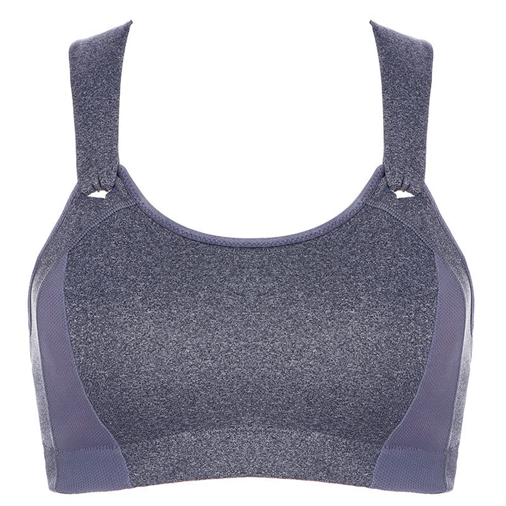 High Support Plus Size Sports Bras for Women - Wirefree Padded Racerback Workout Bras for Running, Yoga & Gym