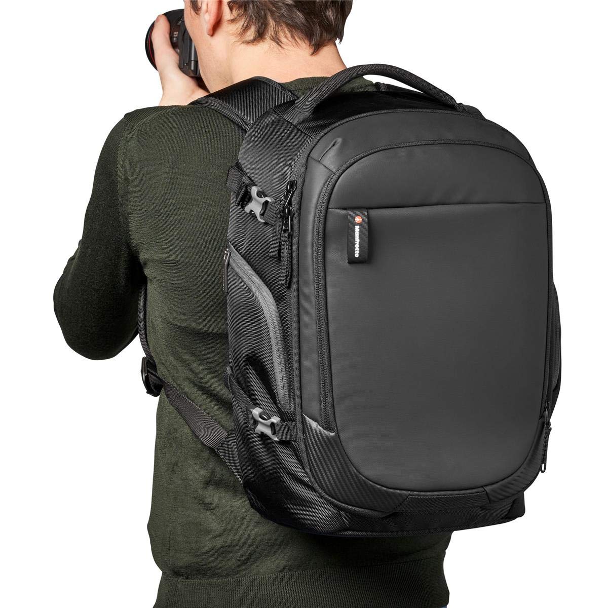 Manfrotto MB MA2-BP-GM Advanced² Gear M Camera and Laptop Backpack - DSLR & Mirrorless Bag with Padded Divider System, Tripod Strap, Water-Resistant Coated Fabric - Perfect for Travel, Photography, and Outdoor Adventures