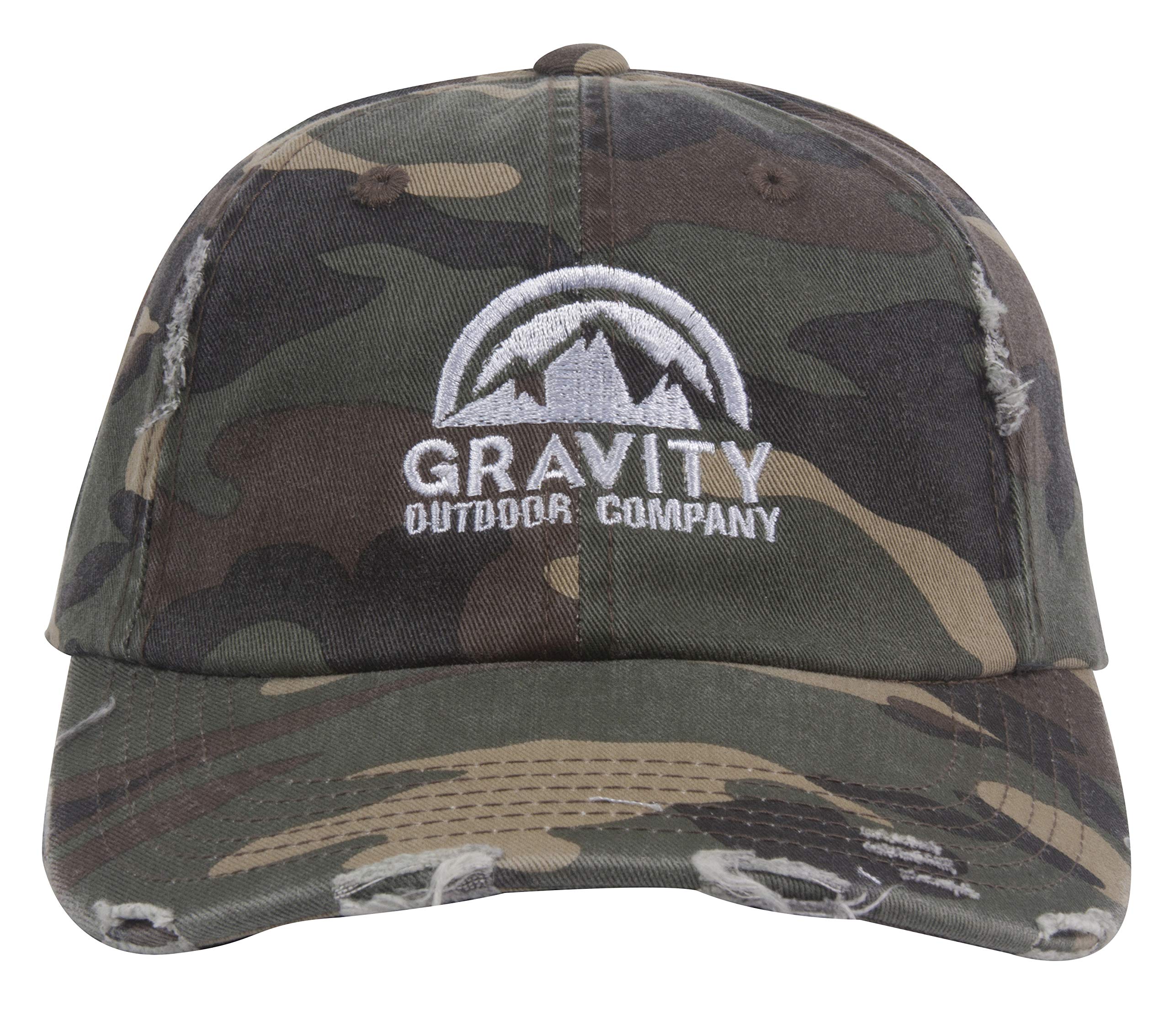 Gravity Outdoor Co. Distressed Adjustable Baseball Cap - Perfect for Hiking, Camping, and Outdoor Adventures