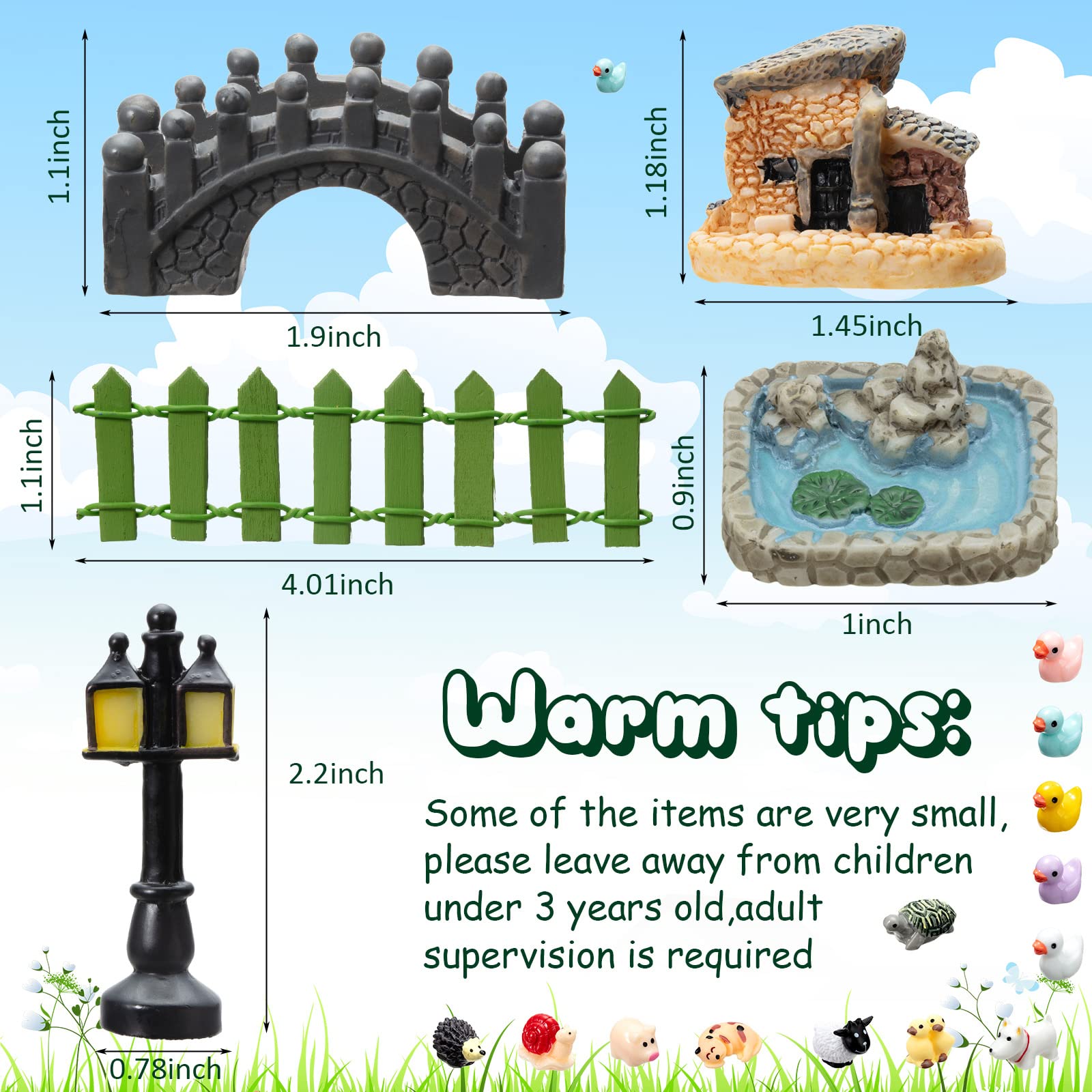 248 Pcs Miniature Garden Accessories Kit - Resin Animals & Figurines for DIY Dollhouse, Micro Landscape & Plant Decor | Perfect for Fairy Gardens, Terrariums & Home Decoration