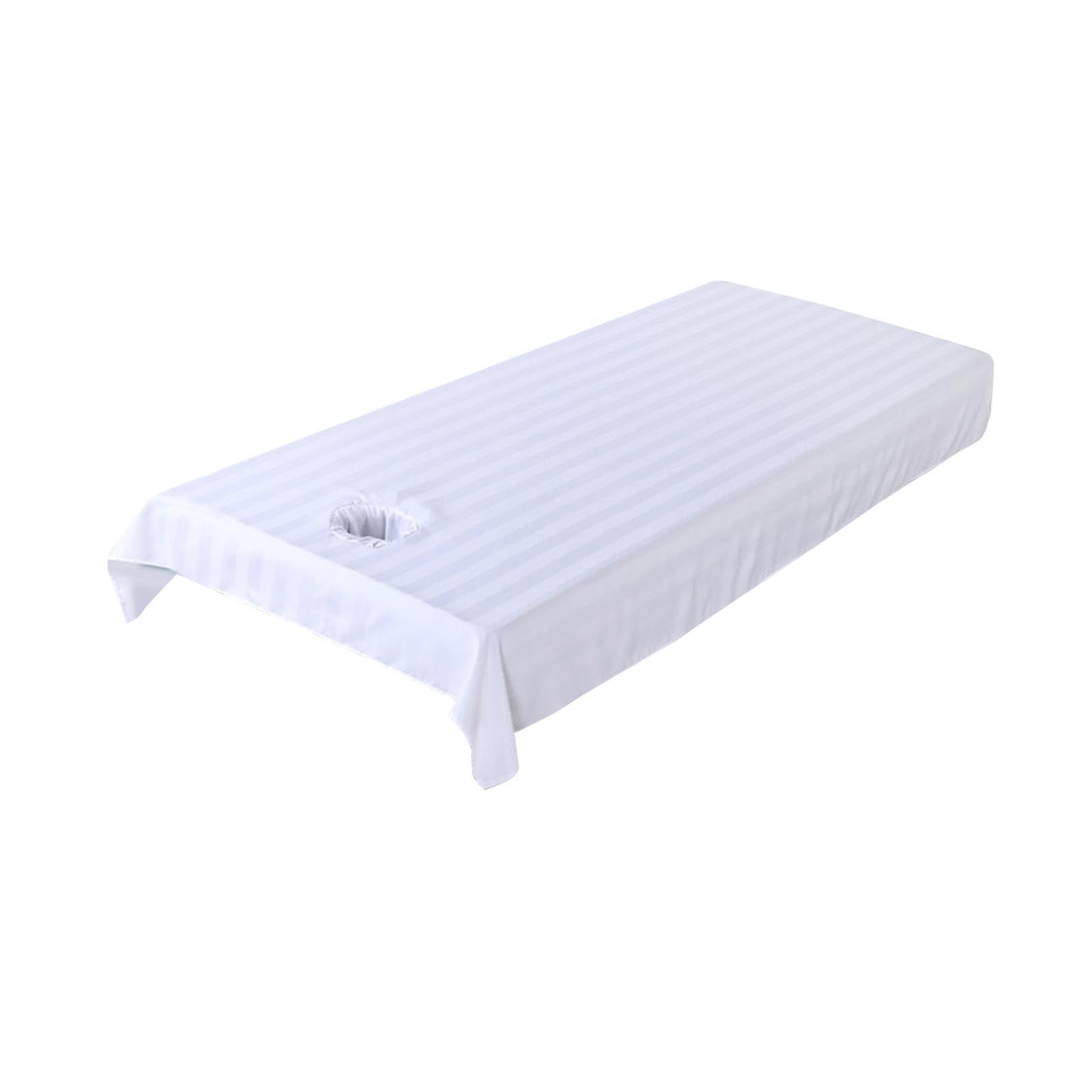 Breathable Massage Bed Sheet with Face Hole - White Spa Table Cover for Beauty, Massage & Salon Use - Perfect for Professional SPA, Salon, and Home Relaxation