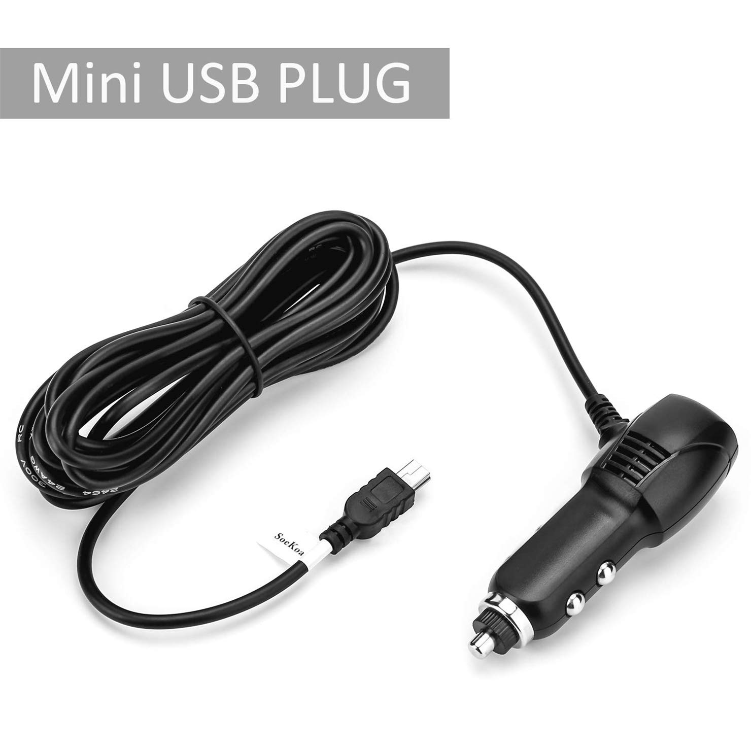 2 Pack Mini USB Dash Cam Charger - Dual USB Car Charger Compatible with APEMAN, Rexing, AKASO, Crosstour & More Android Devices (11.5FT) - Perfect for Road Trips, Uber/Lyft Drivers & Fleet Vehicles