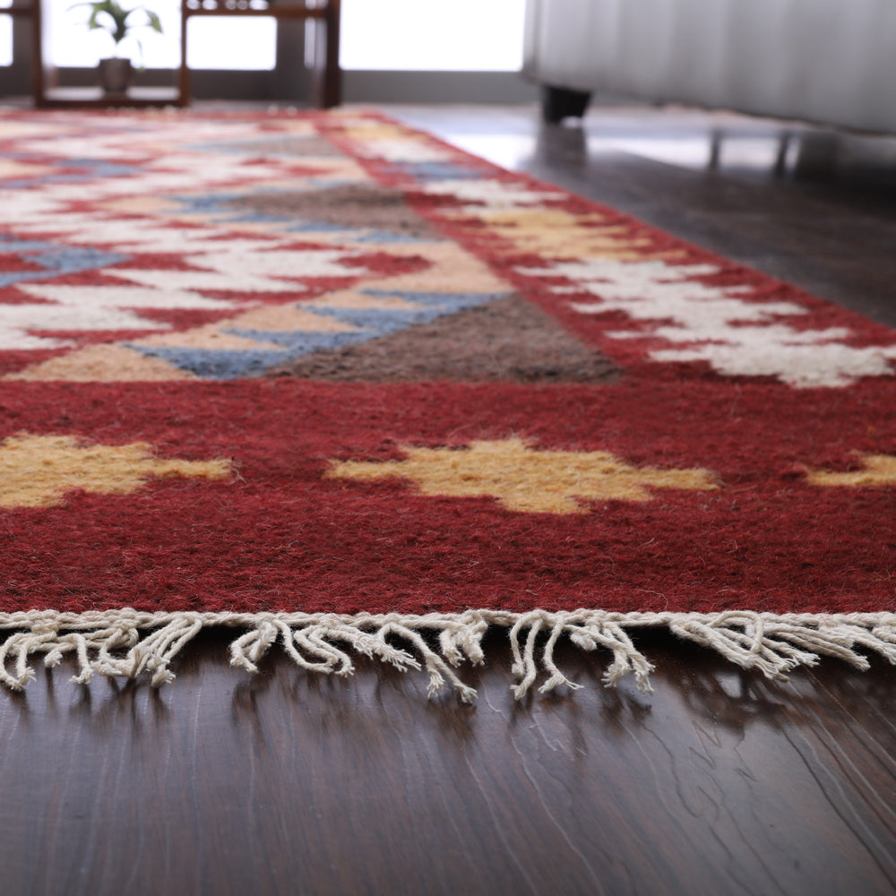 Hand Woven Bohemian Area Rug - Soft & Durable Cotton Weave for Living Room, Bedroom, or Nursery Decor | FormaFusion