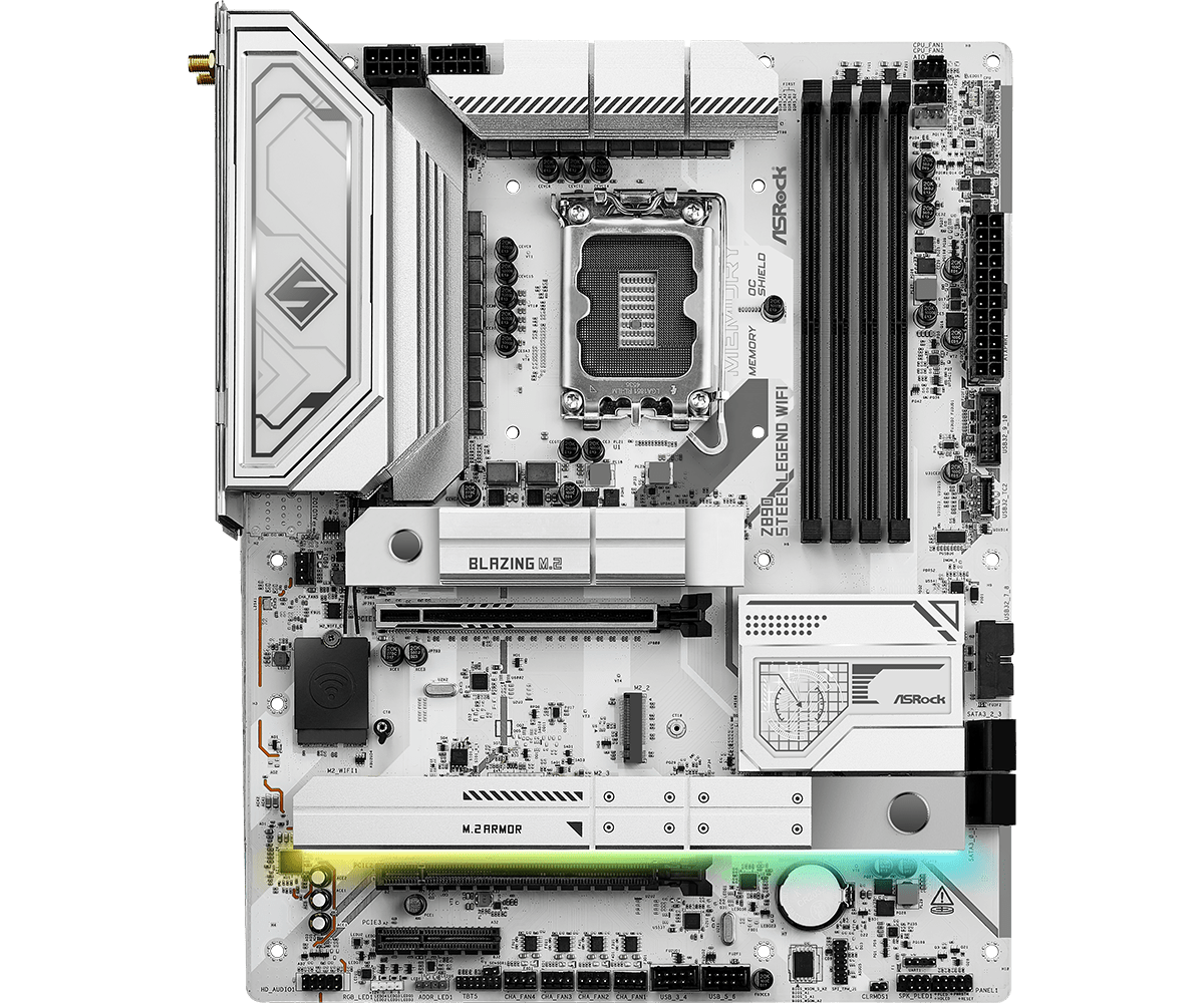 ASRock Z890 Steel Legend WiFi ATX Motherboard - Intel LGA 1700 Socket, DDR5, PCIe 5.0, Dual M.2, WiFi 6E - Perfect for Gaming PCs, Content Creation & High-Performance Workstations