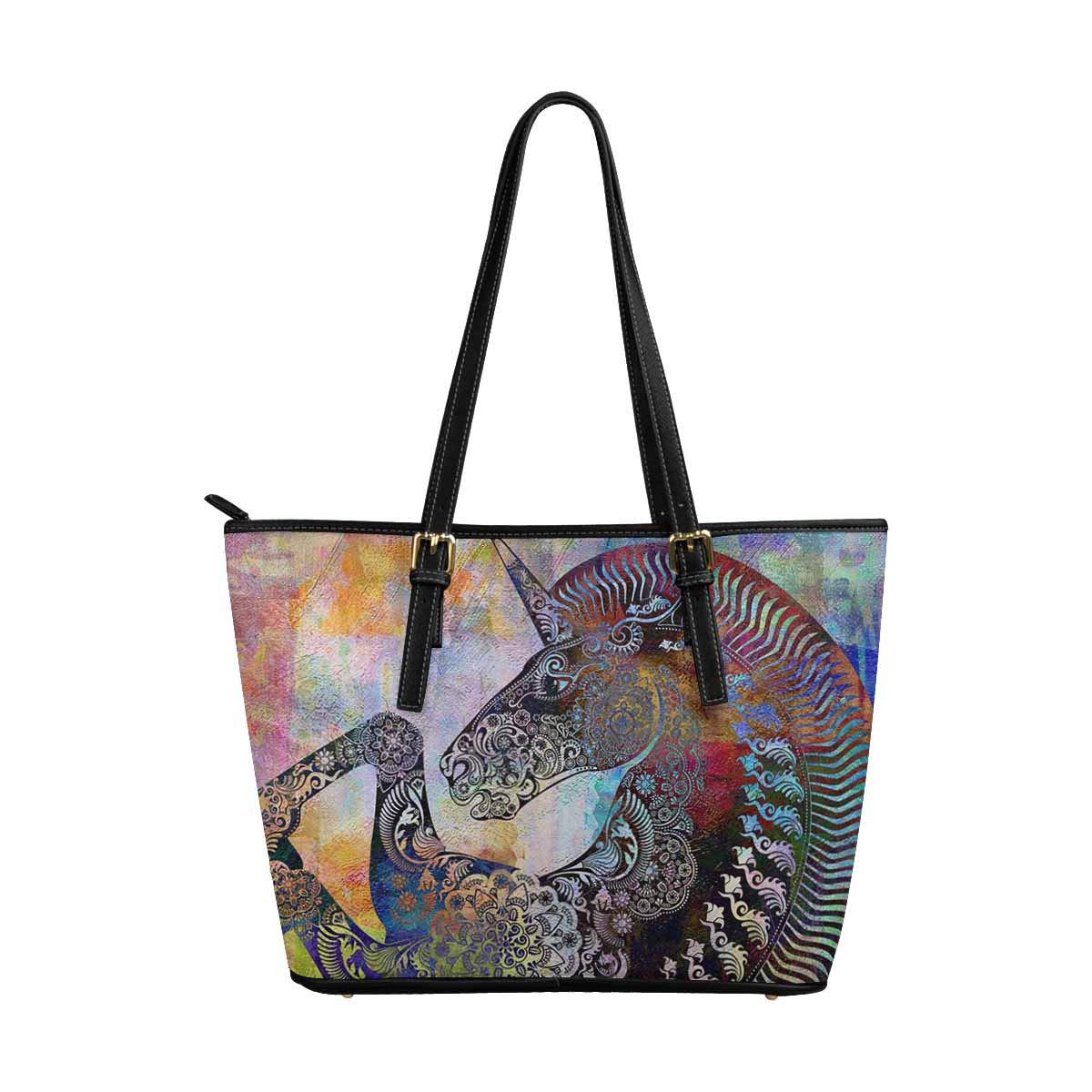 Stylish Abstract Shabby Paisley Mandala Leather Tote Shoulder Bag for Women - Fashionable Handbag for Work, Travel & Daily Use