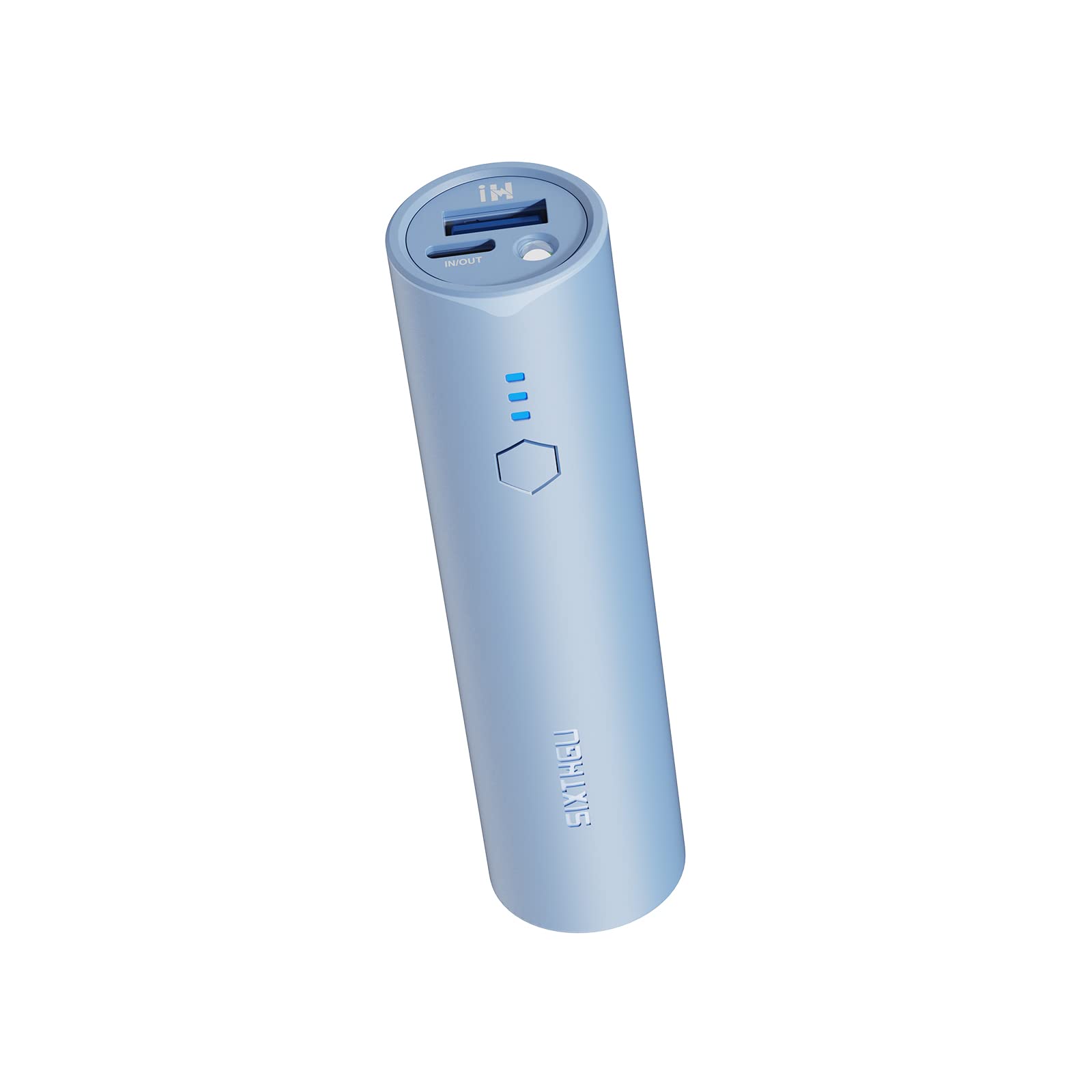 S03 5000mAh Portable Charger - Ultra Slim Power Bank with USB-C Output, Fast Charging External Battery Pack for iPhone 15/14/13/12/11, Samsung Galaxy, Android Phones - Perfect for Travel, Camping & Emergency Backup (Blue)