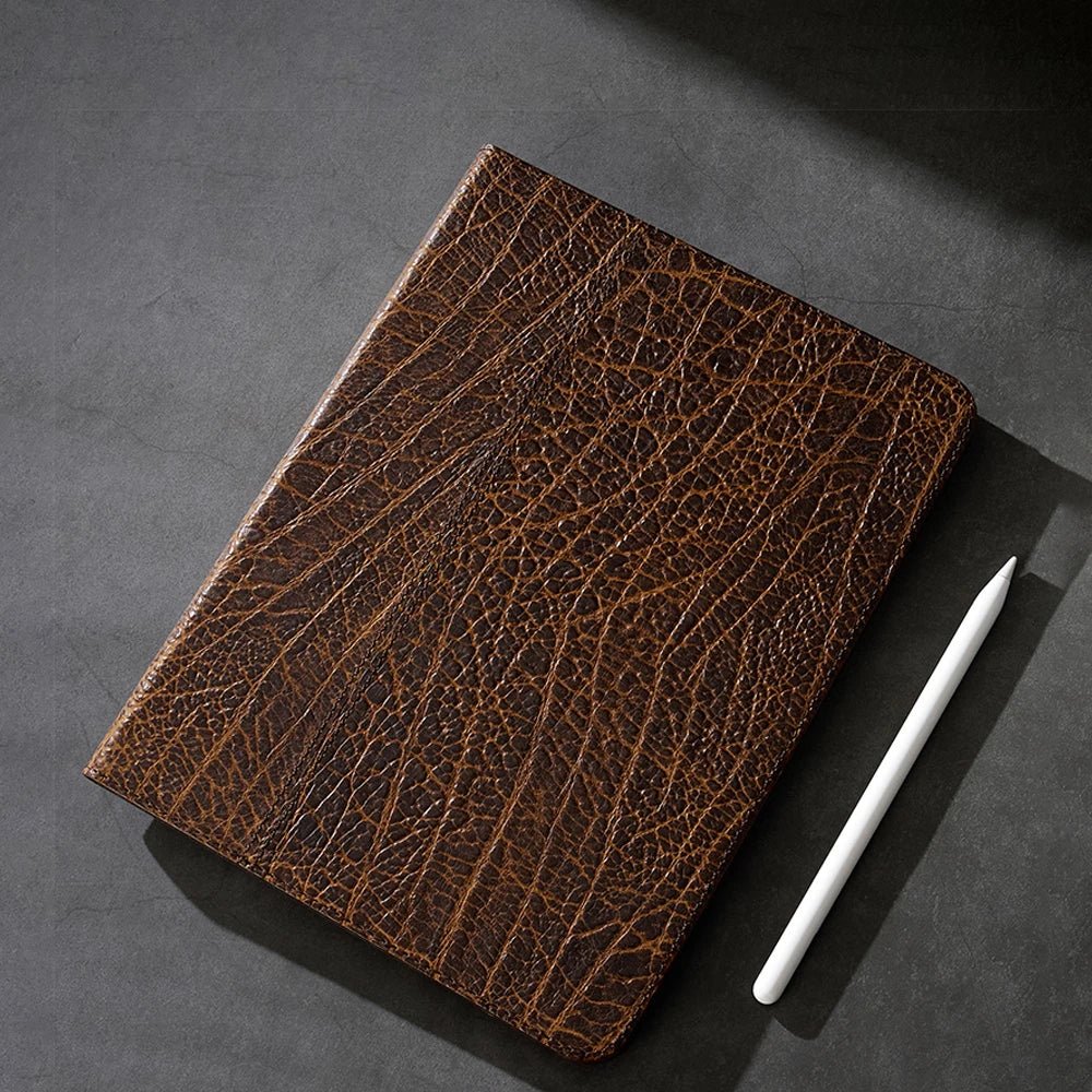 Premium Genuine Leather iPad Case - Slim & Protective Cover for iPad Pro/Air/Mini - Perfect for Work, Travel & Everyday Use