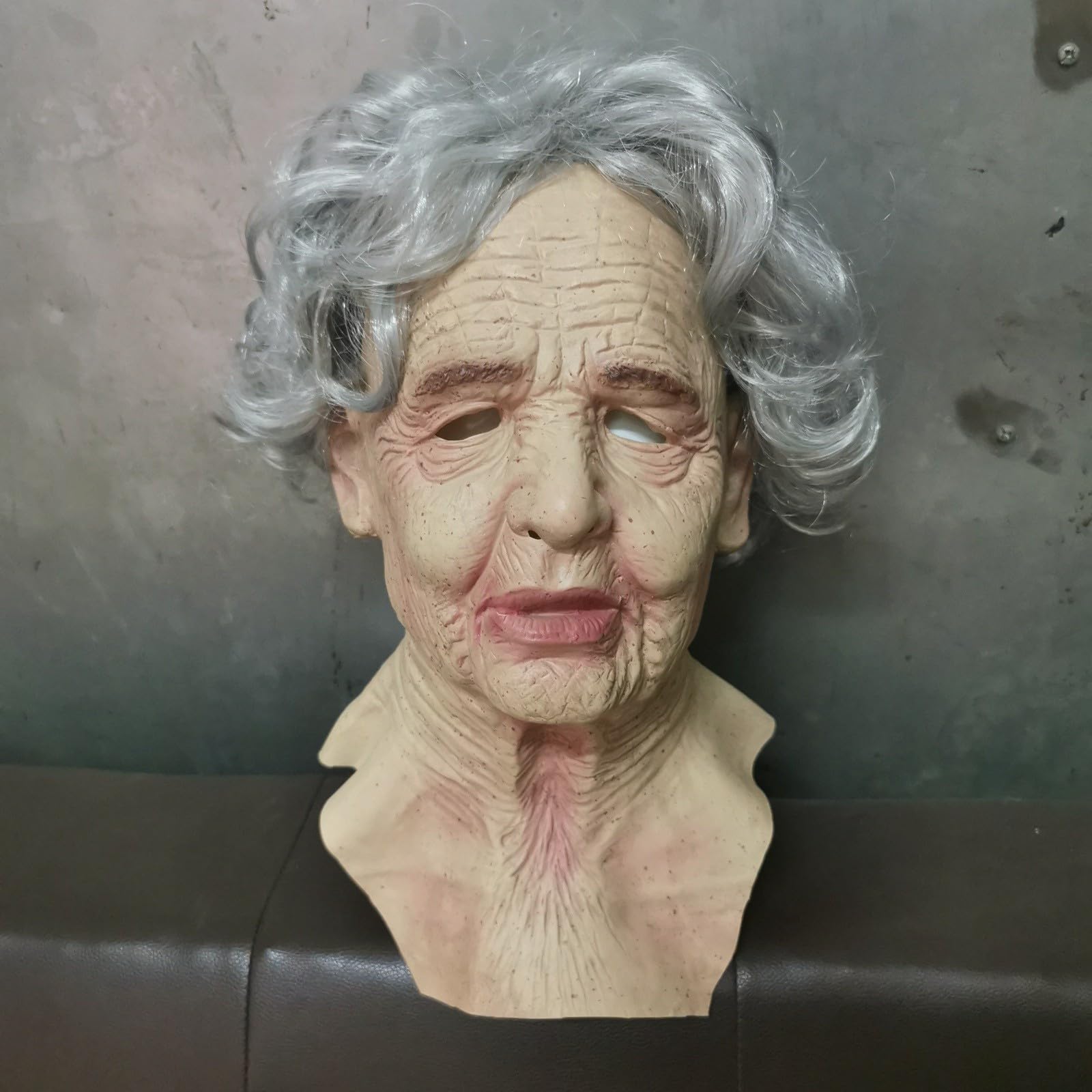 Realistic Old Man Mask for Halloween & Cosplay Scary Costume