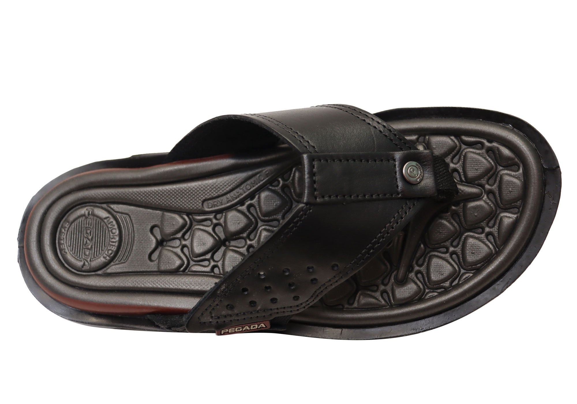 Sloan Men's Comfortable Leather Flip Flops Sandals - Handmade in Brazil - Perfect for Beach, Pool & Casual Wear