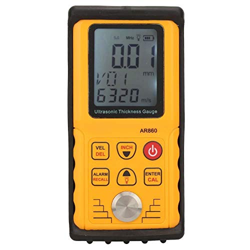 AR860 Digital Ultrasonic Thickness Gauge - Smart Sensor for Metal, Plastic & Ceramic Measurement (1.0-300.0mm Steel Range, 1000-9999m/s) | Ideal for Industrial Quality Control, Manufacturing & Material Testing