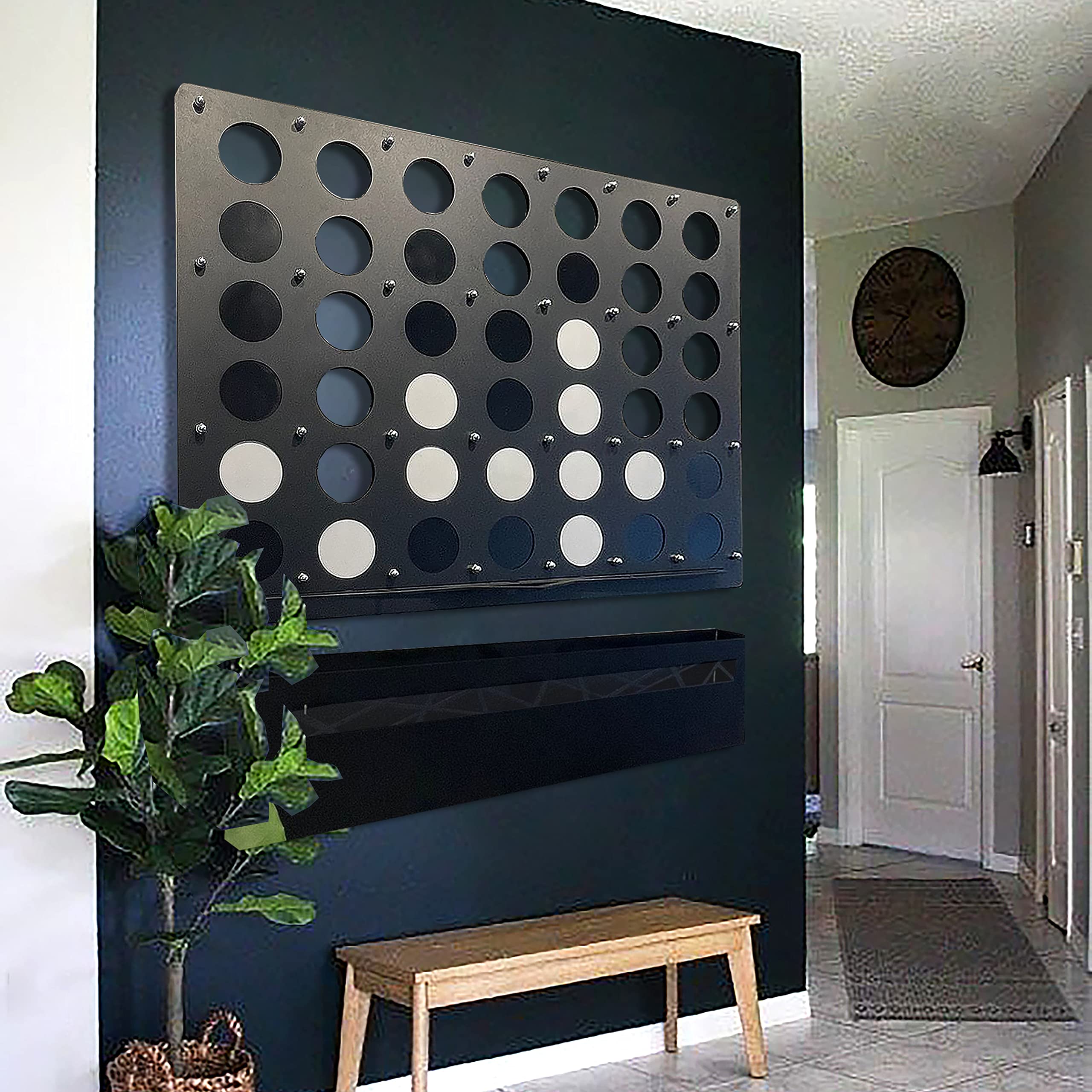 Tubibu Giant Wall-Mounted Connect 4 Game - Outdoor & Indoor Family Fun for Backyard, Parties, and Game Rooms