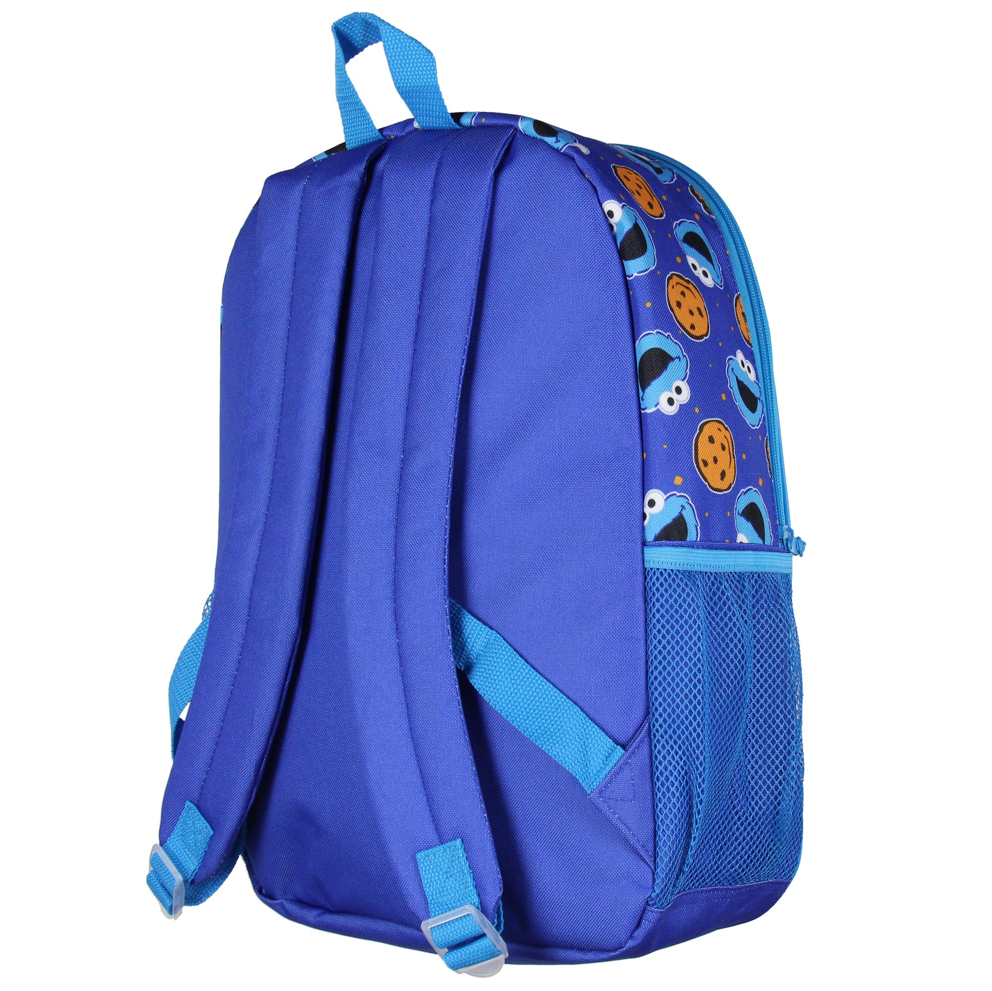 Sesame Street Cookie Monster C Is For Cookie Dual-Compartment Backpack for Kids - School, Travel & Daycare Use