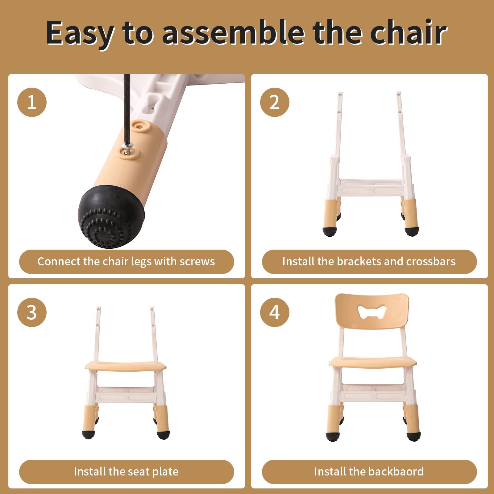 **Kids Table and Chairs Set for 5-8 Year Olds - 6 Chairs Included with 4 Leg Covers + 12 Color Pens - Perfect for Playroom, Classroom, or Home Learning Activities**