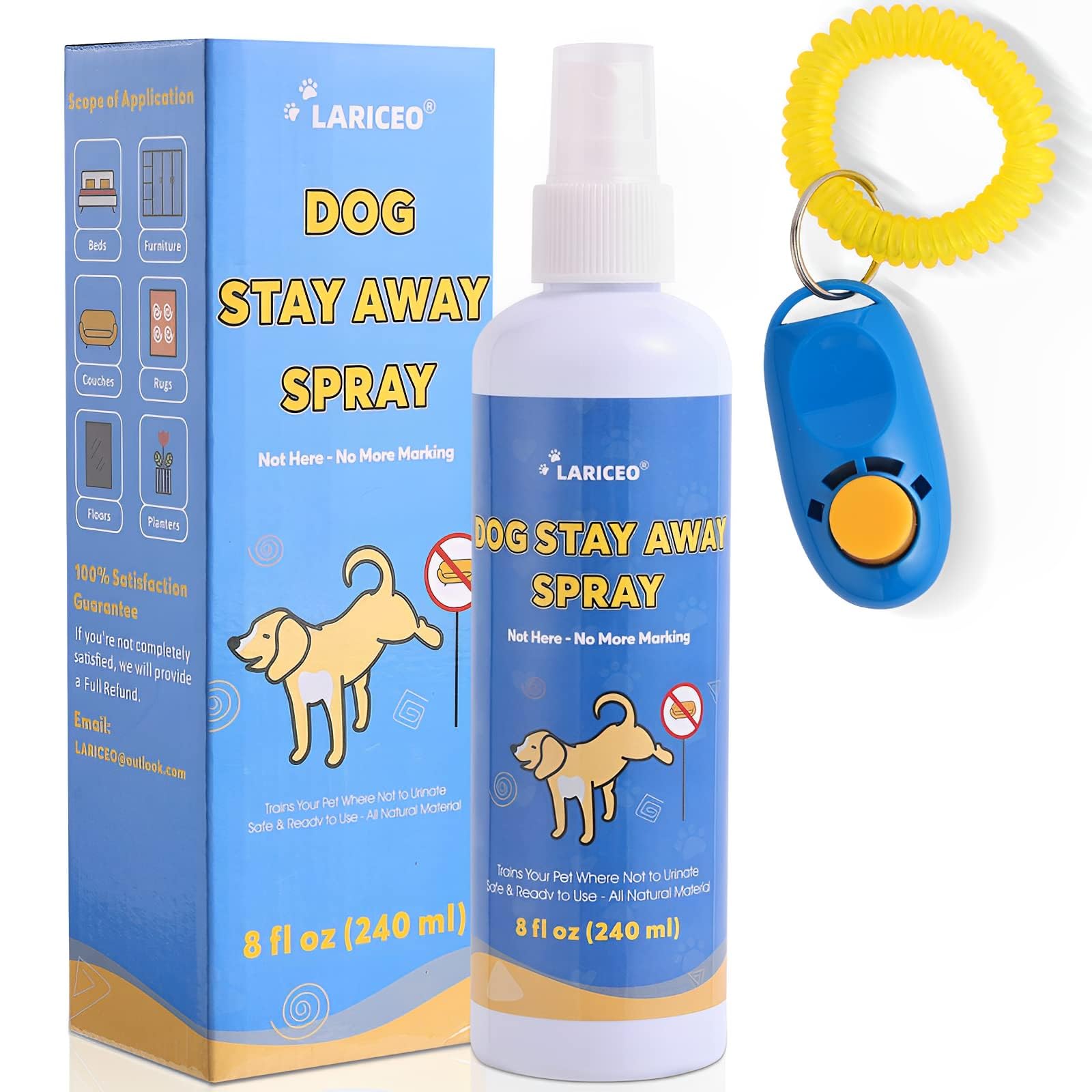 Not Here Dog Training Spray - 8oz Pet Repellent to Stop Peeing & Marking | Indoor & Outdoor Dog Pee Deterrent | Safe & Effective Dog Stay Away Spray for Furniture, Yard & Carpet Protection