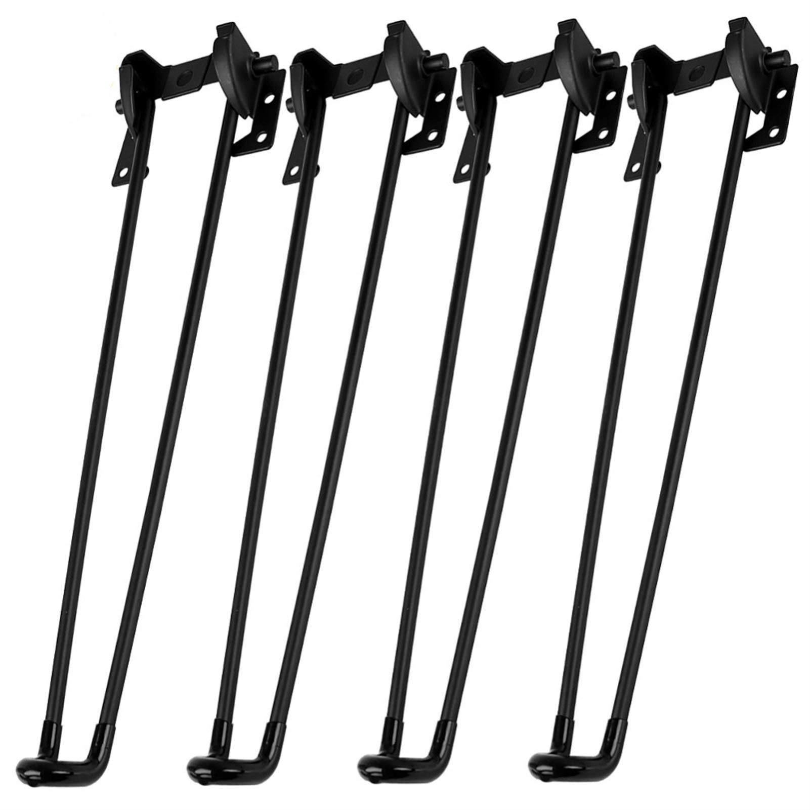 Vvlo 4Pcs Black Hairpin Metal Table Legs - Heavy Duty Folding Furniture Legs for Coffee Table, Laptop Desk, DIY Workbench | Perfect for Home Office, Living Room & Small Space Furniture Projects