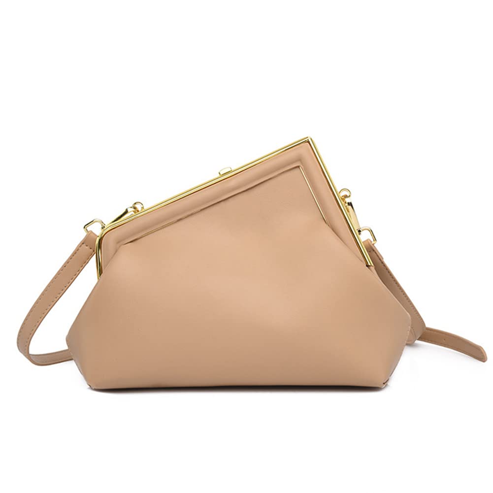 Women's PU Leather Crossbody Bag with Metal Clasp - Perfect for Work & Travel