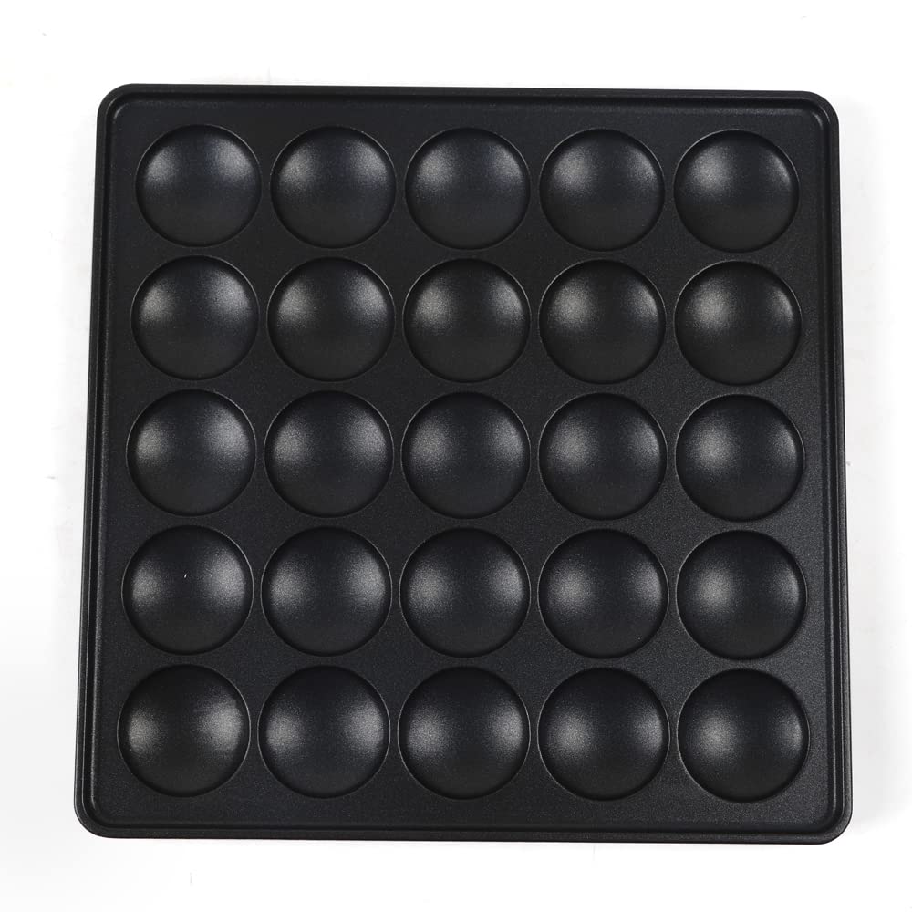 Non-Stick Muffin Top Pan - 25 Hole Dutch Pancake Maker, Mini Cupcake & Waffle Baking Pan - Durable Cast Iron Mold for Electric Pancake Makers - Perfect for Breakfast, Brunch, and Party Desserts