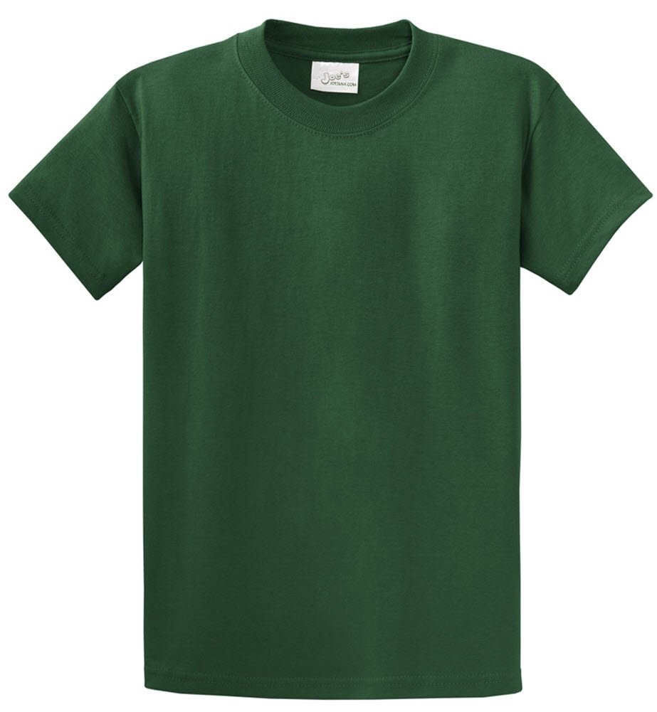 Joe's USA Big & Tall 6XL T-Shirts for Men - Extra Large Size in 54 Colors (Forest Green) - Comfortable Cotton Tees for Casual Wear, Work & Everyday Use