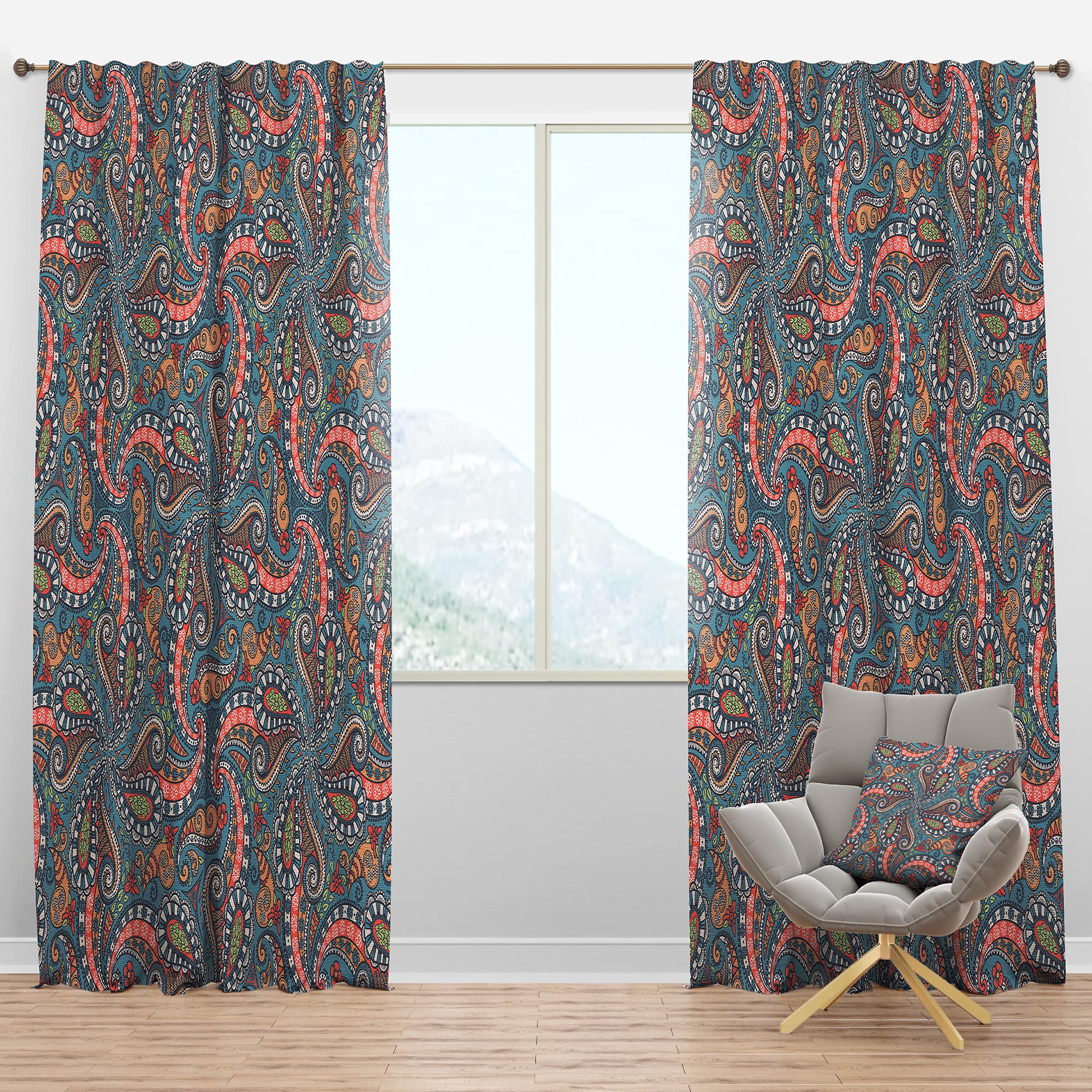 DesignQ Blackout Curtains - Elegant Lace Pattern Thermal Insulated Drapes for Bedroom & Living Room (52x108, Single Panel) - Perfect for Light Blocking, Privacy & Energy Efficiency