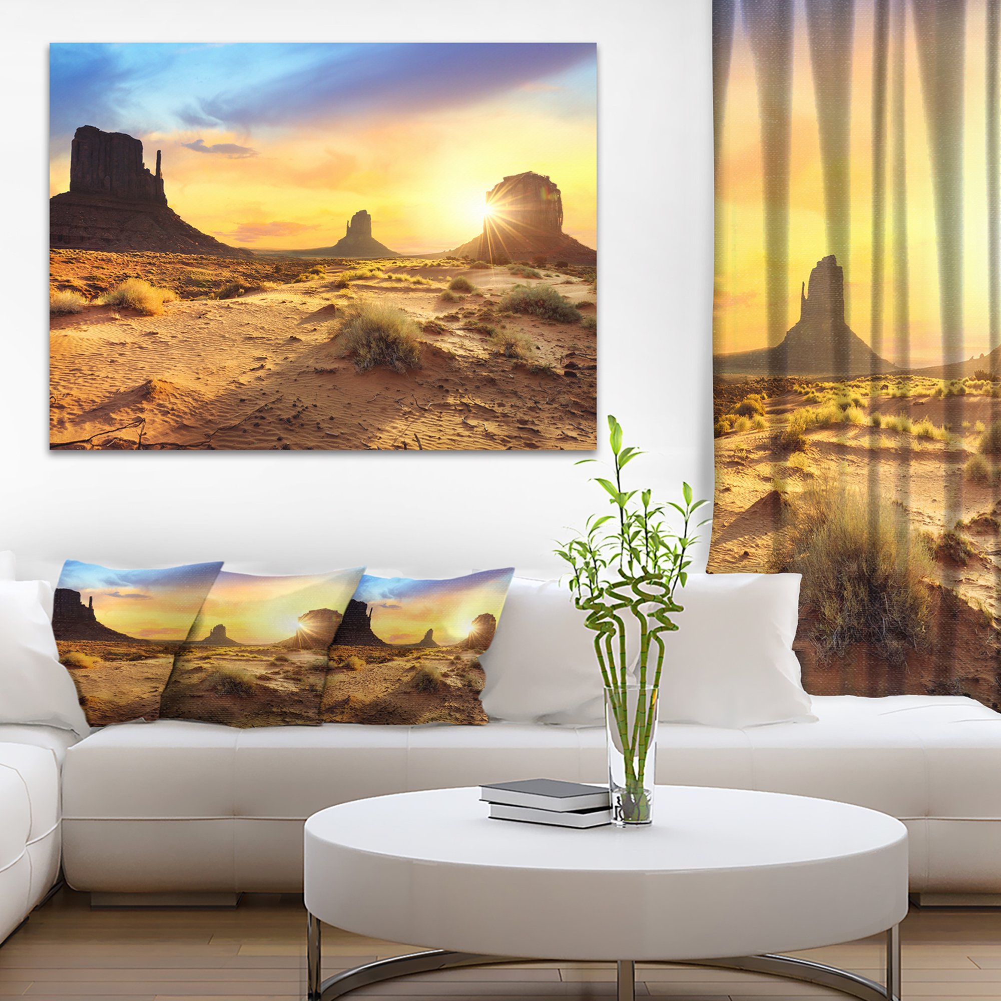 Stunning Monument Valley Landscape Photography Canvas Art Print - Desert Scenery Wall Decor for Living Room, Office & Bedroom