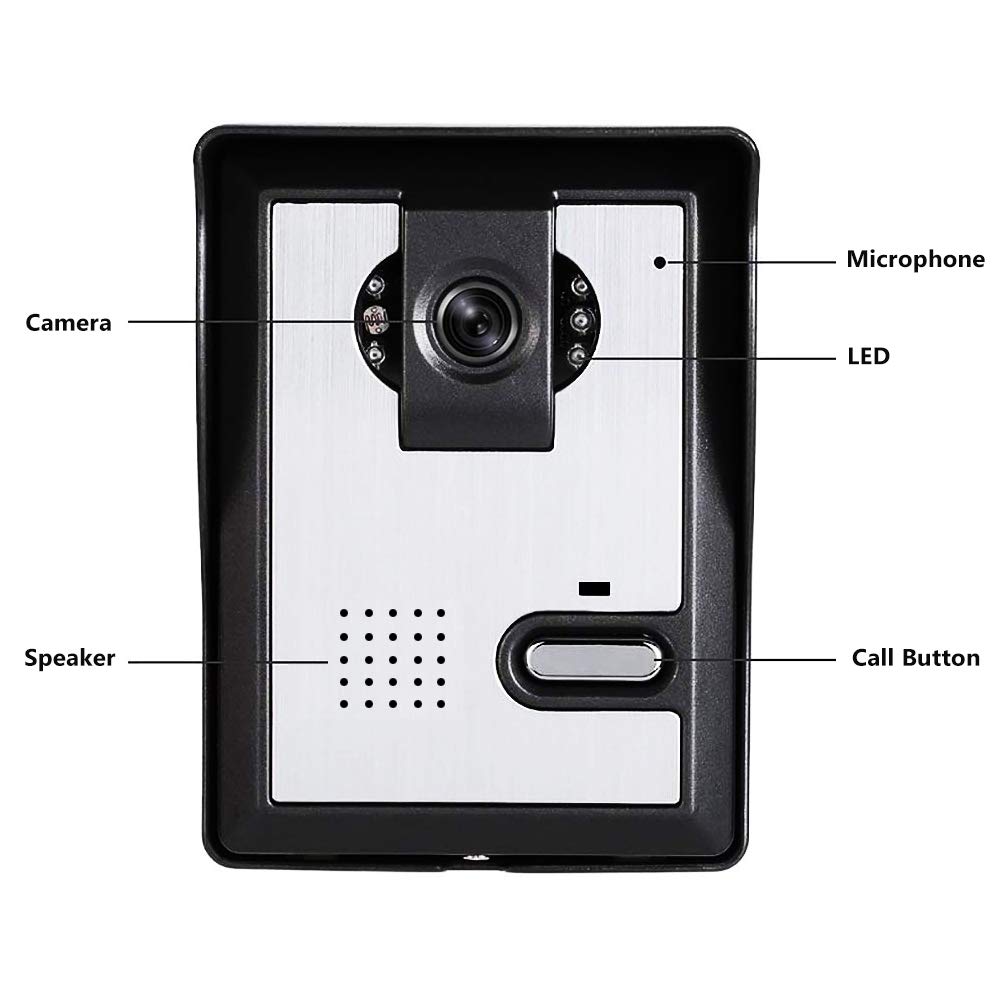 7-Inch Video Intercom System with Dual Cameras & 3 Monitors - Wired Door Phone with Unlock, Monitoring & 2-Way Audio - Ideal for Homes, Apartments & Office Security