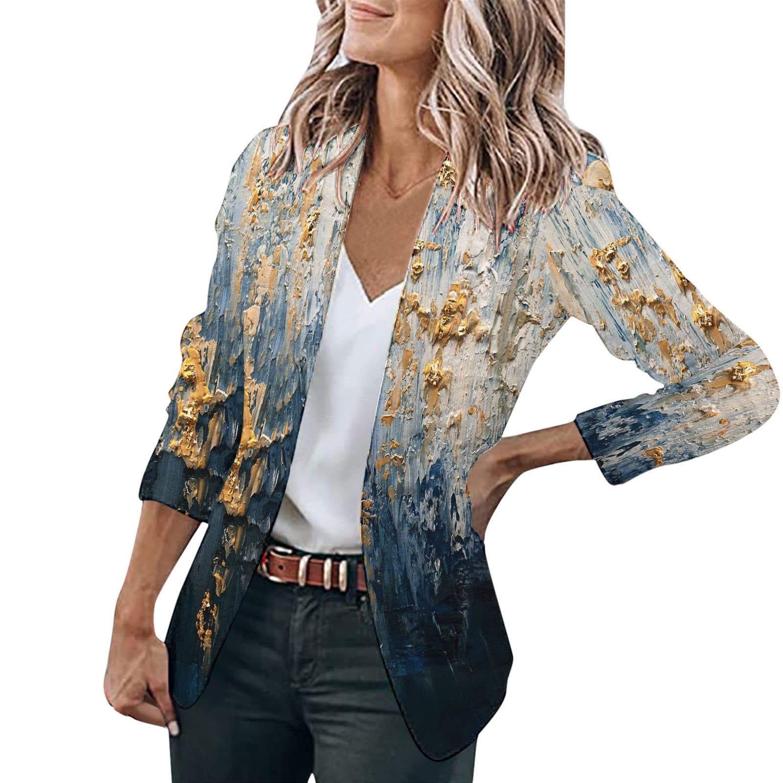 Women's Oversized Blazer Jacket - Work Office & Casual Wear