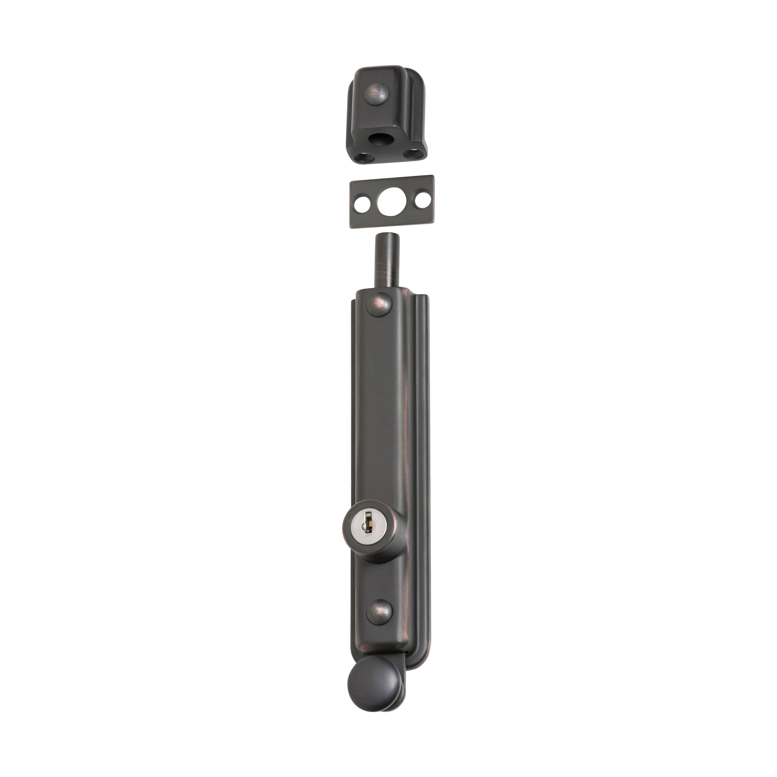 Antique Copper Surface Bolt Lock - 1336 Zinc Alloy Door Lock (150x32x35mm) for Home, Office & Cabinet Security