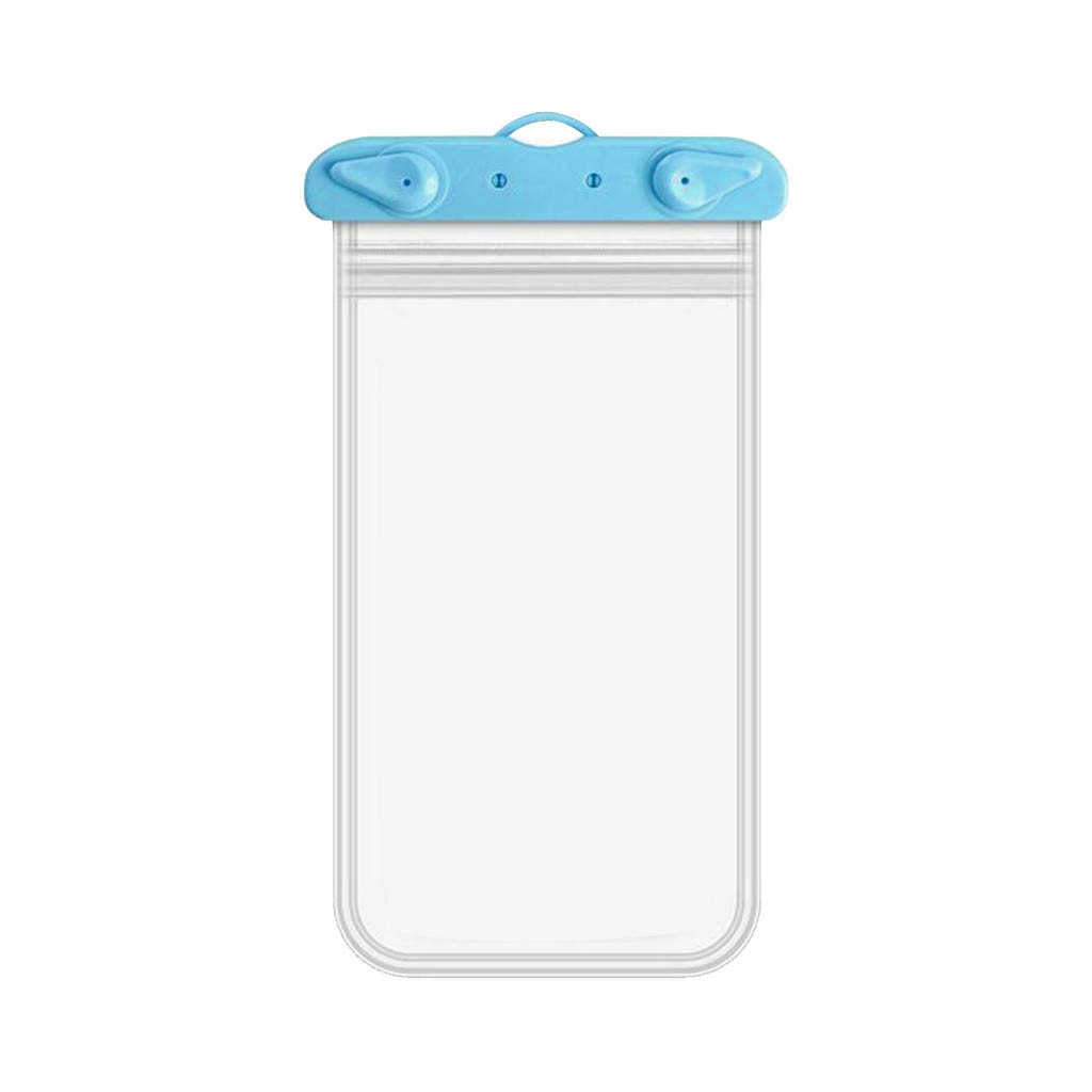 **Waterproof Transparent Pouch Bag for iPhone & Android Phones - Underwater Dry Case for Swimming, Beach, Pool - Portable Aqua Belt (Blue, One Size) - Perfect for Water Sports, Snorkeling & Outdoor Activities**