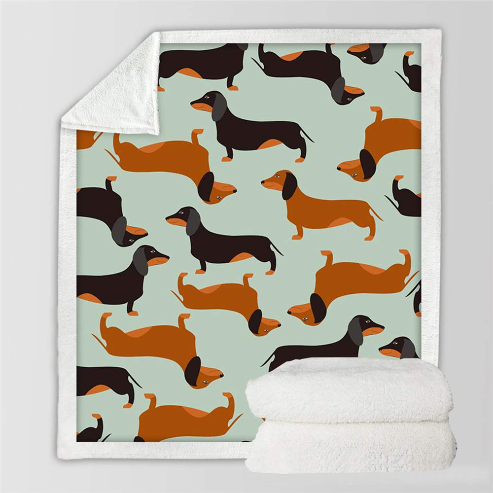 Ultra Soft Cartoon Sherpa Plush Fleece Blanket - 50