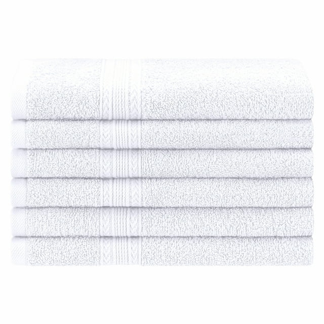 Premium 6-Piece Organic Cotton Hand Towel Set - Soft, Absorbent & Eco-Friendly - Perfect for Bathroom, Kitchen & Guest Use