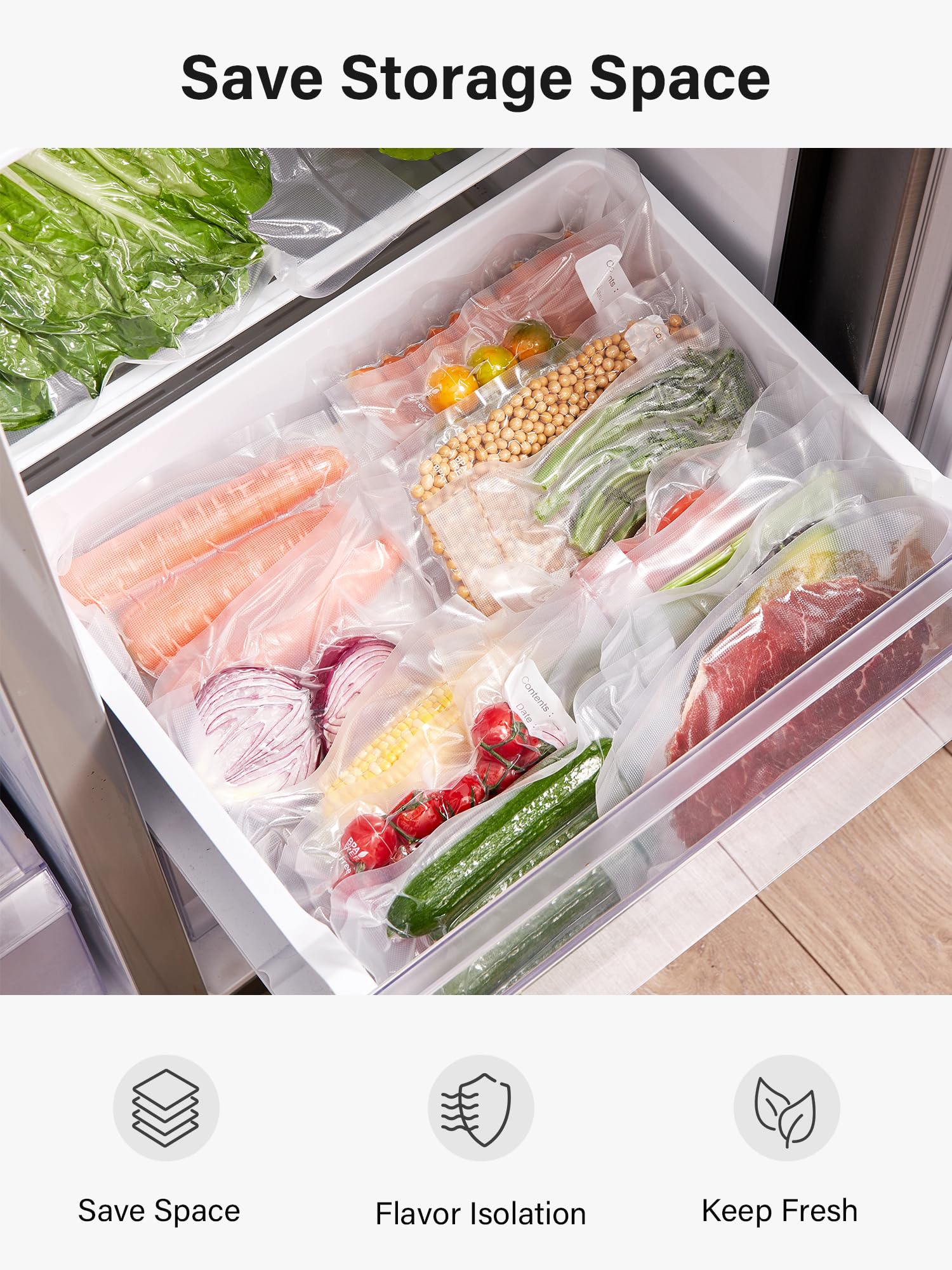 Kootek Heavy Duty Vacuum Sealer Bags - 150 Count (Gallon 11x16