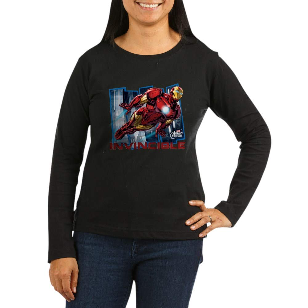 Iron Man Invincible Women's Long Sleeve T-Shirt - Marvel Superhero Graphic Tee for Women - Perfect for Cosplay, Comic Con & Everyday Wear