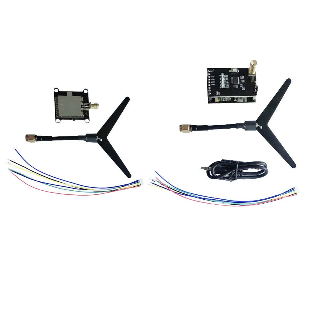 1.2GHz 0.1/25/200/800mW AV VTX Transmitter & VRX Receiver - 9CH 1060~1380MHz Long Range Drone FPV System for RC Quadcopters and UAVs - Perfect for Aerial Photography, Racing, and Surveillance